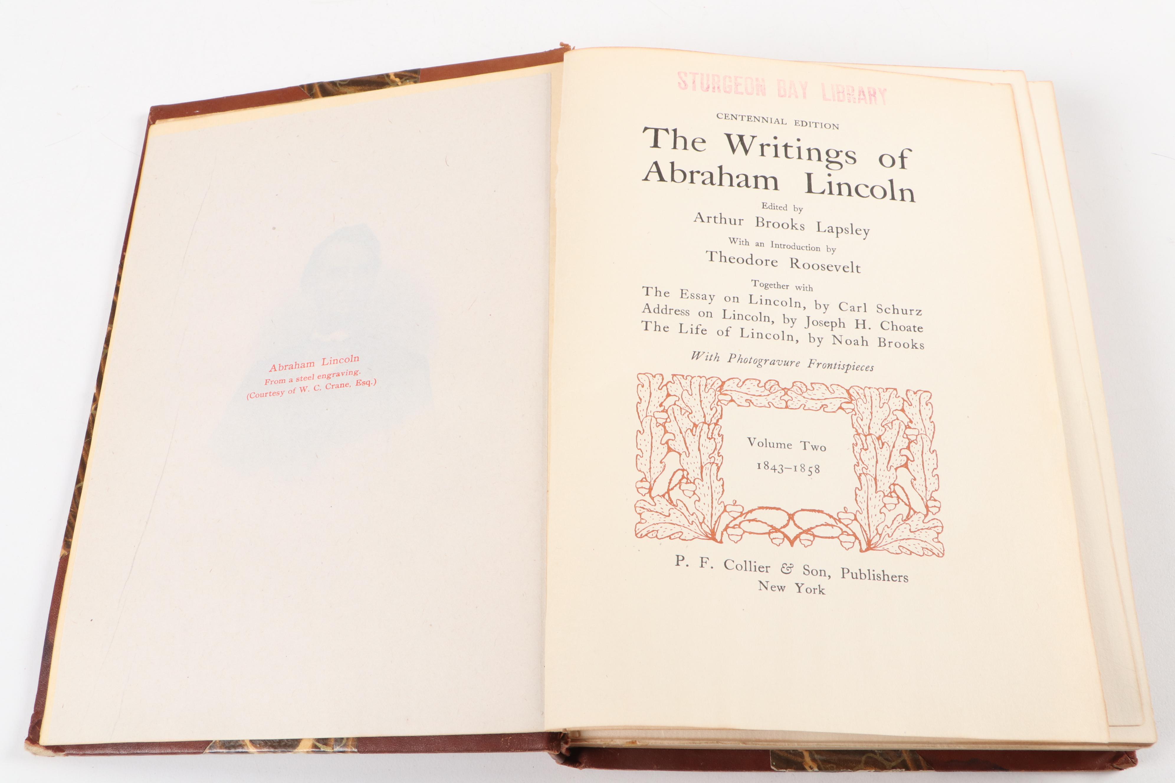 "The Writings of Abraham Lincoln Centennial Edition", 1905