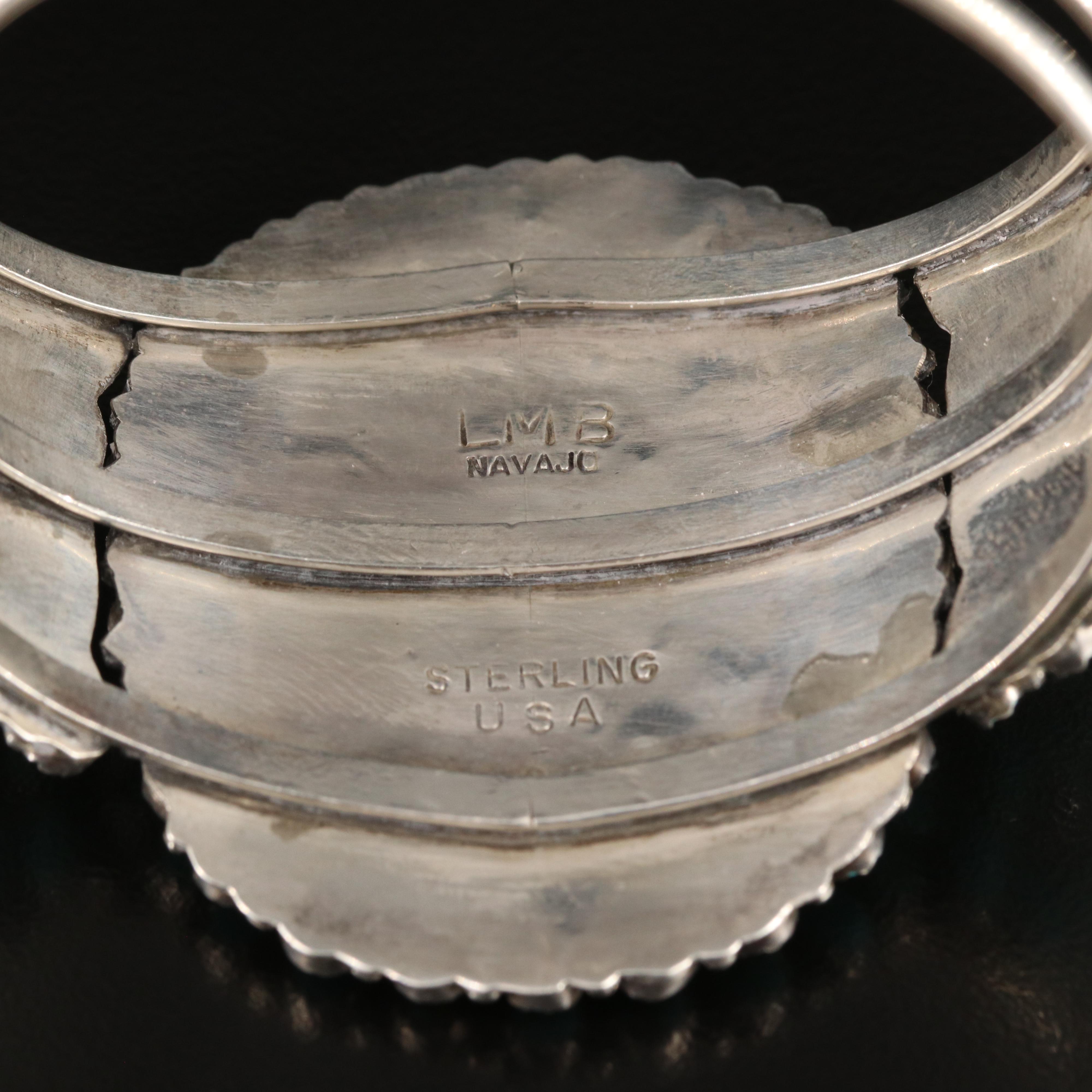 Larry Moses Begay Navajo Diné Sterling Turquoise Cuff