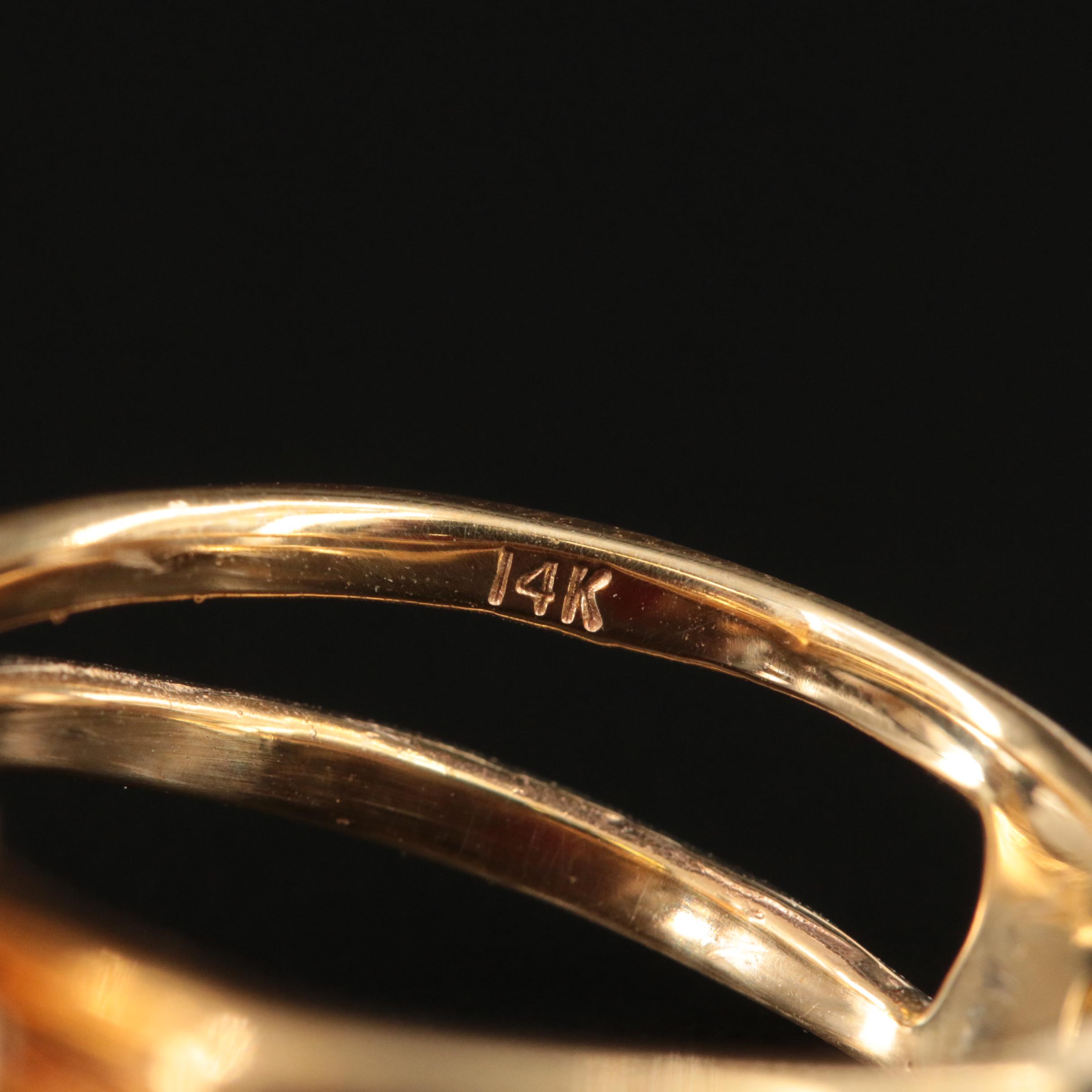 14K Emerald and Diamond Spray Ring