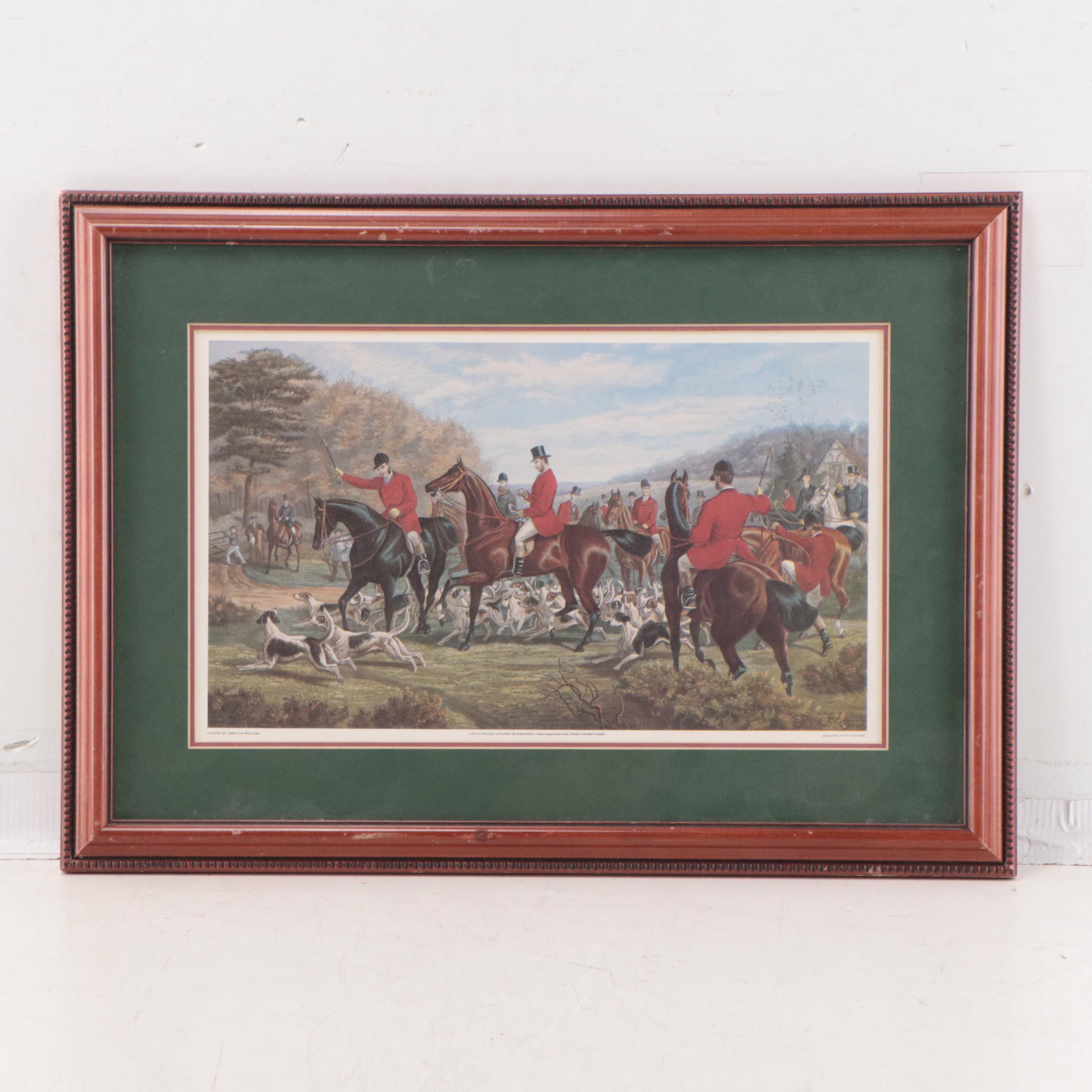 Offset Lithographs of English Hunting Scenes Including After Sheldon Williams