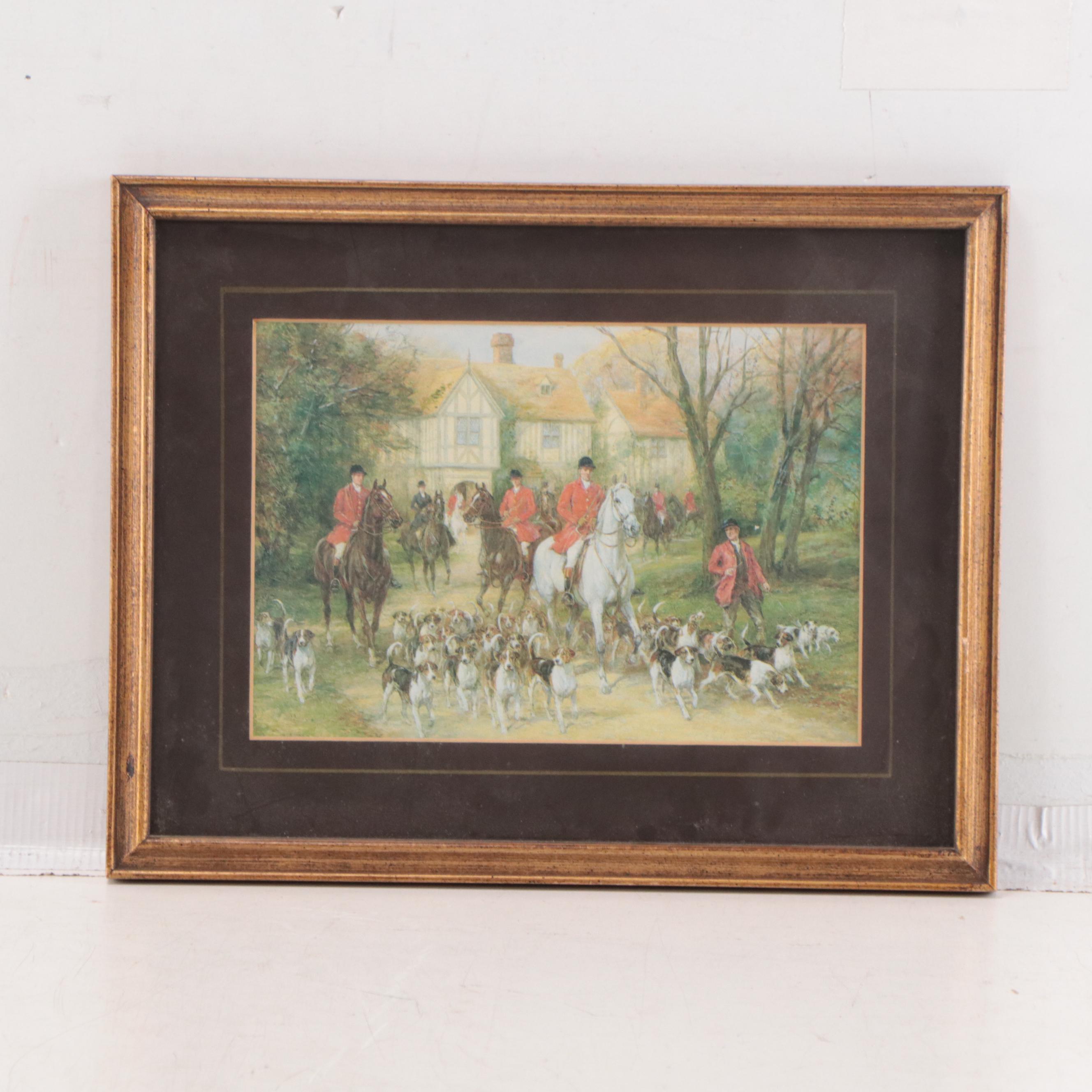 Offset Lithographs of English Hunting Scenes Including After Sheldon Williams