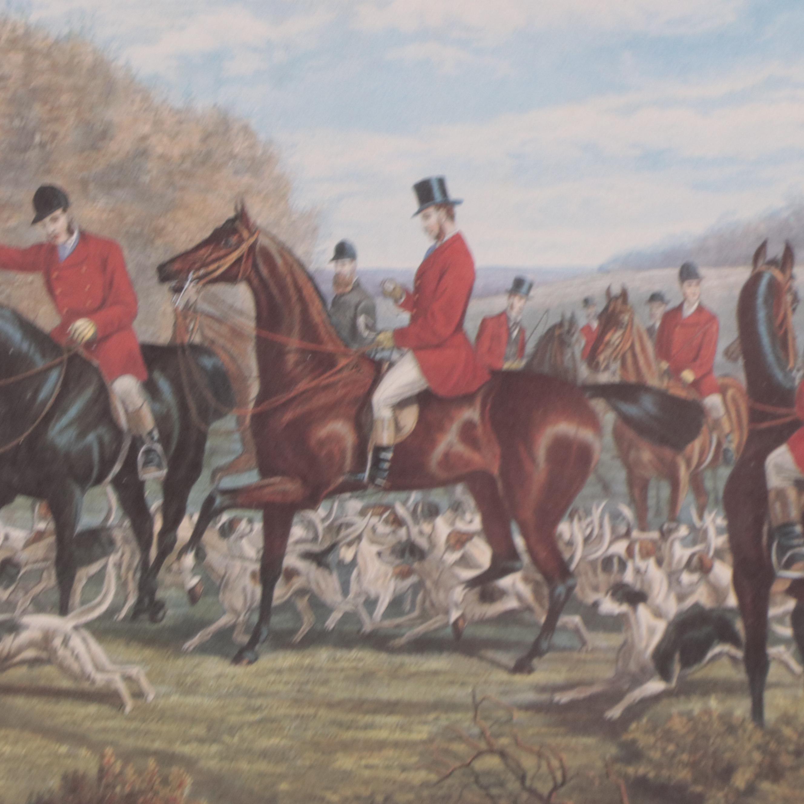 Offset Lithographs of English Hunting Scenes Including After Sheldon Williams
