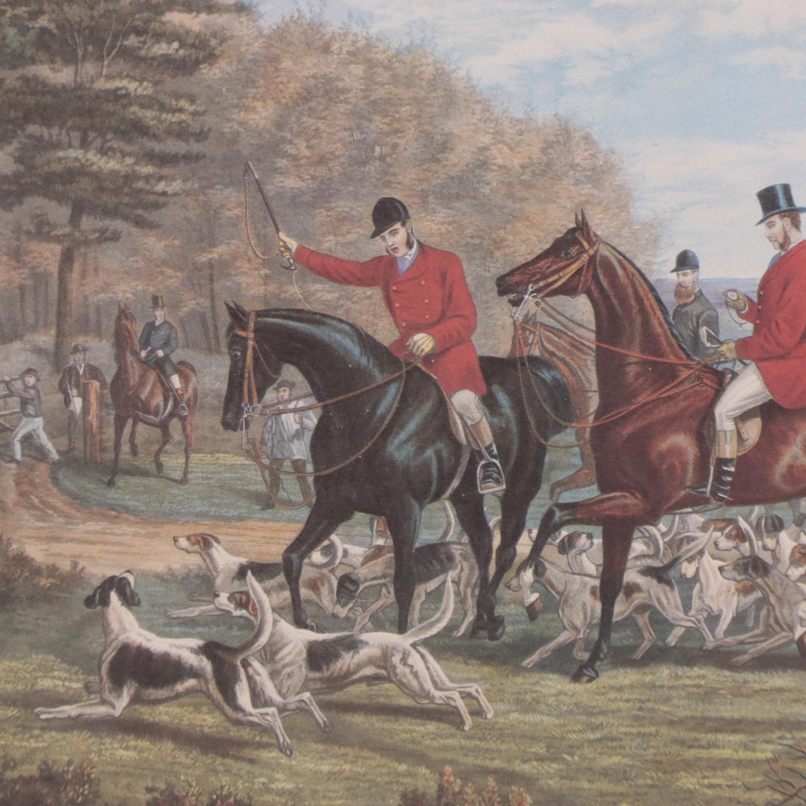 Offset Lithographs of English Hunting Scenes Including After Sheldon Williams