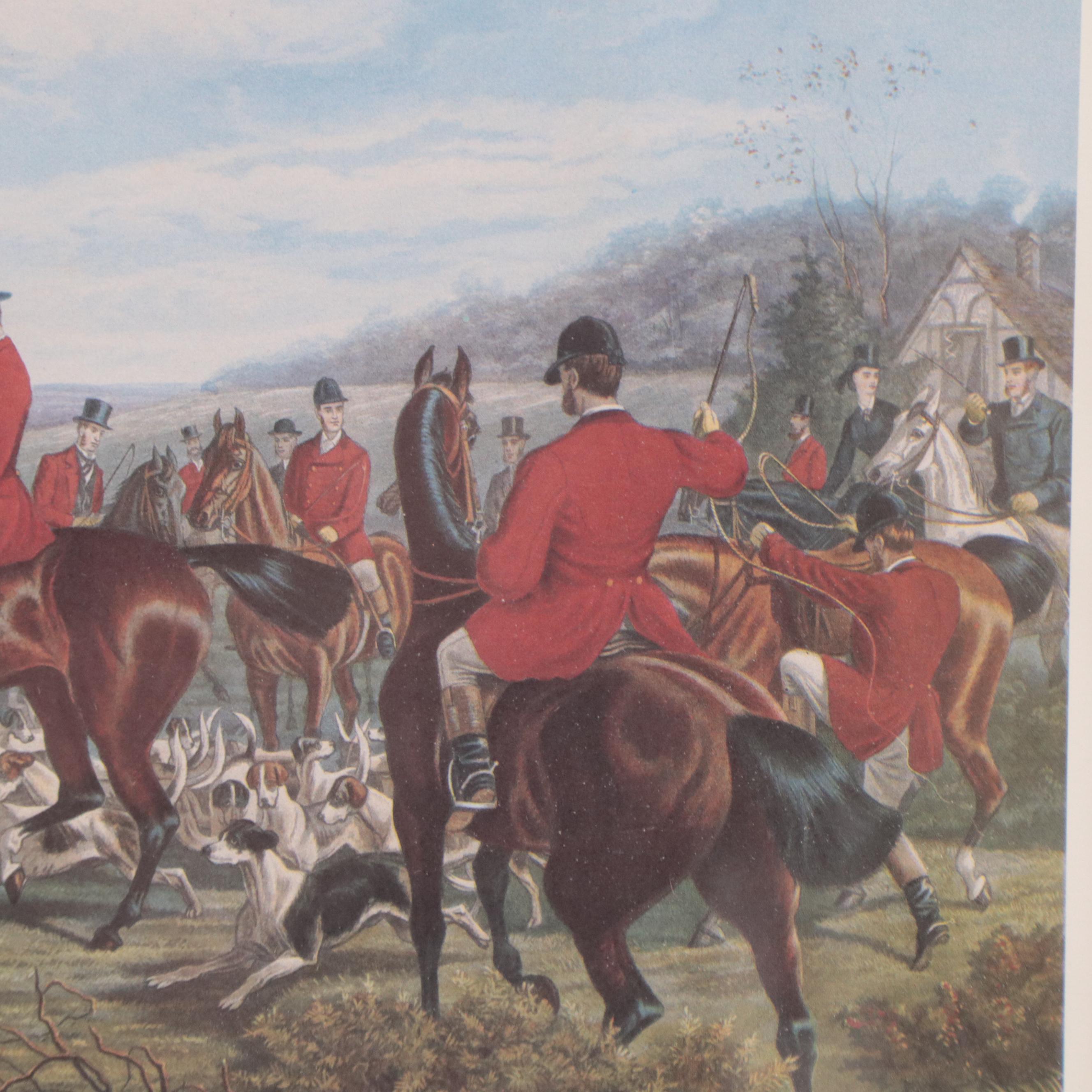 Offset Lithographs of English Hunting Scenes Including After Sheldon Williams
