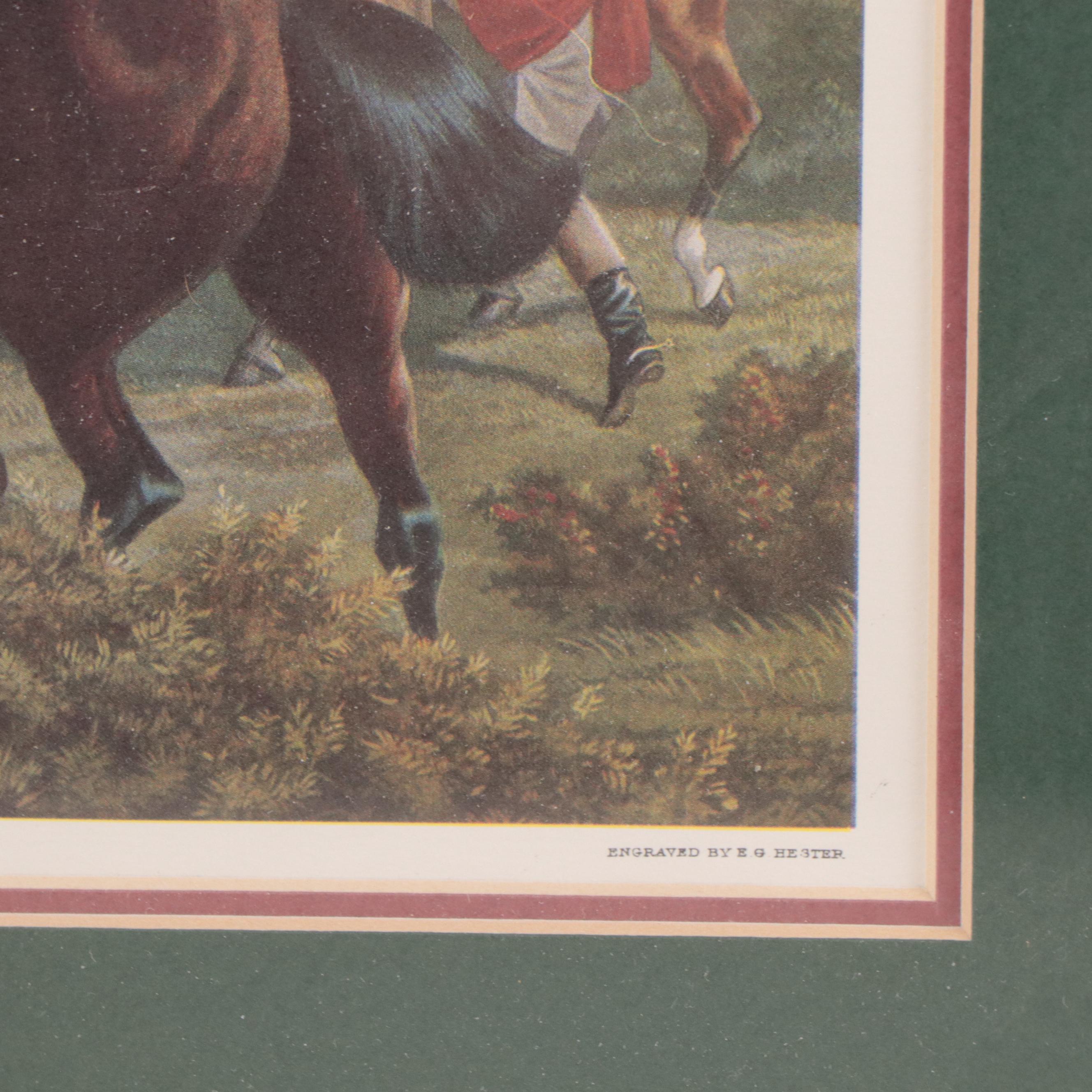 Offset Lithographs of English Hunting Scenes Including After Sheldon Williams
