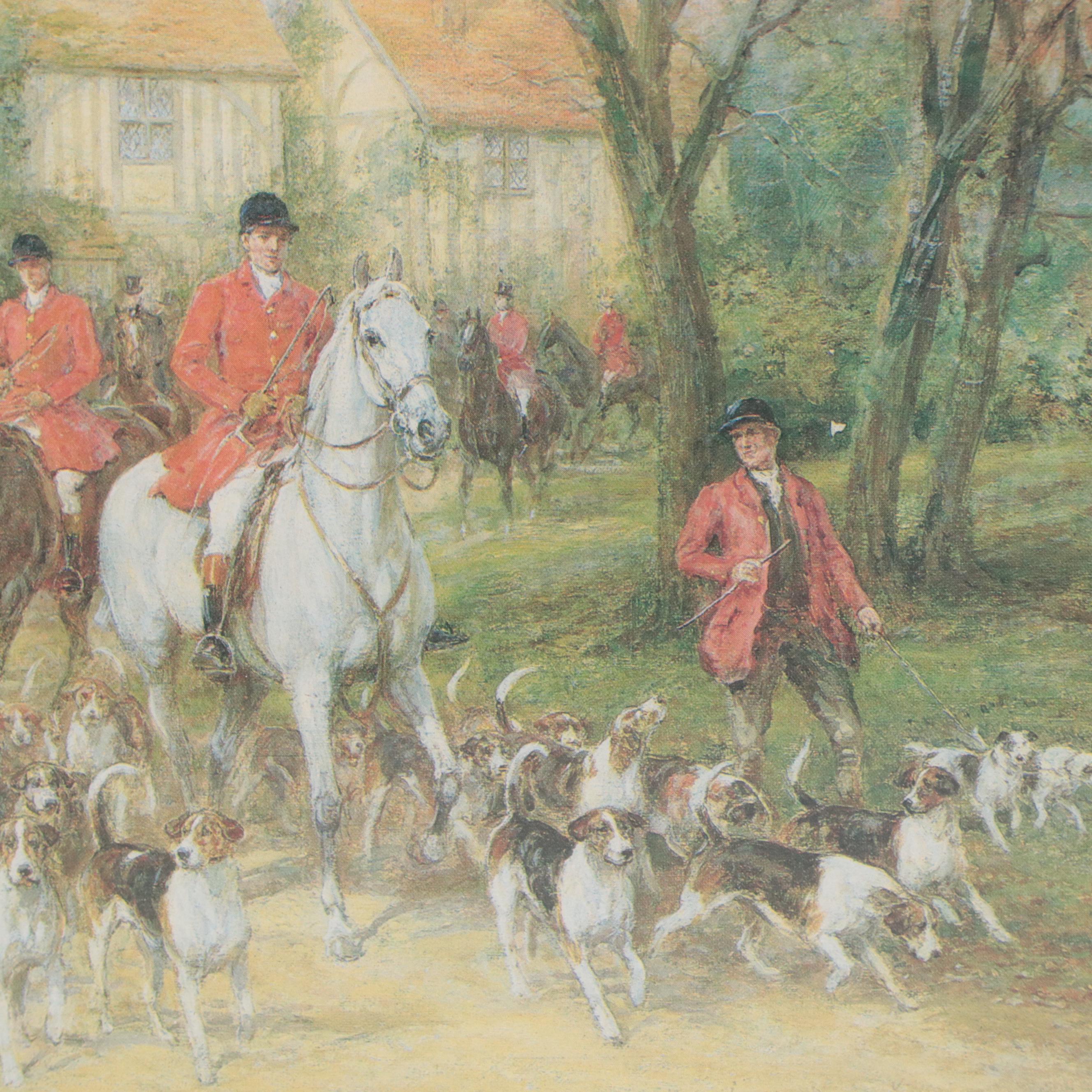 Offset Lithographs of English Hunting Scenes Including After Sheldon Williams