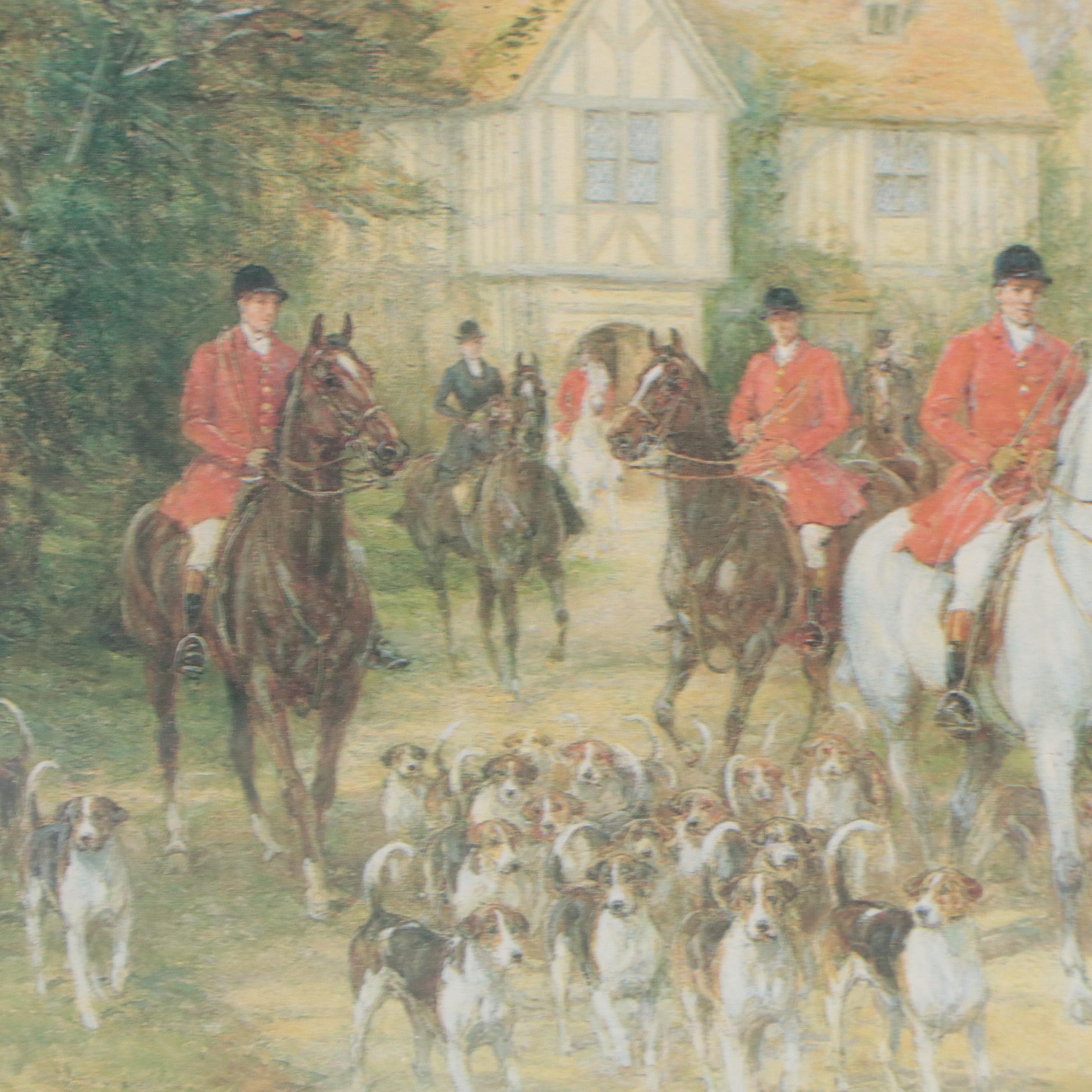 Offset Lithographs of English Hunting Scenes Including After Sheldon Williams