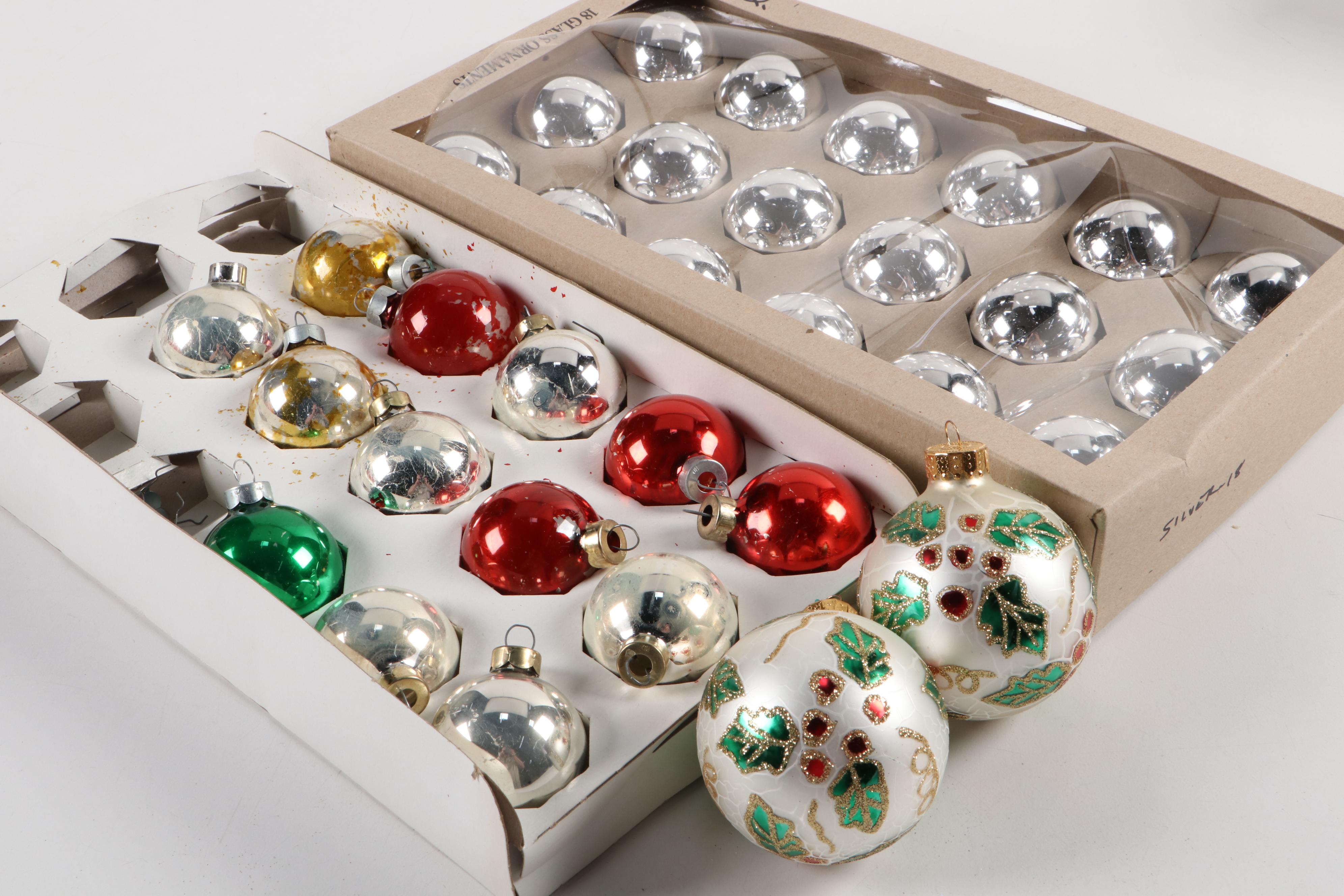 Ukrainian Blown Glass Tree Topper with Blown Glass and More Christmas Ornaments