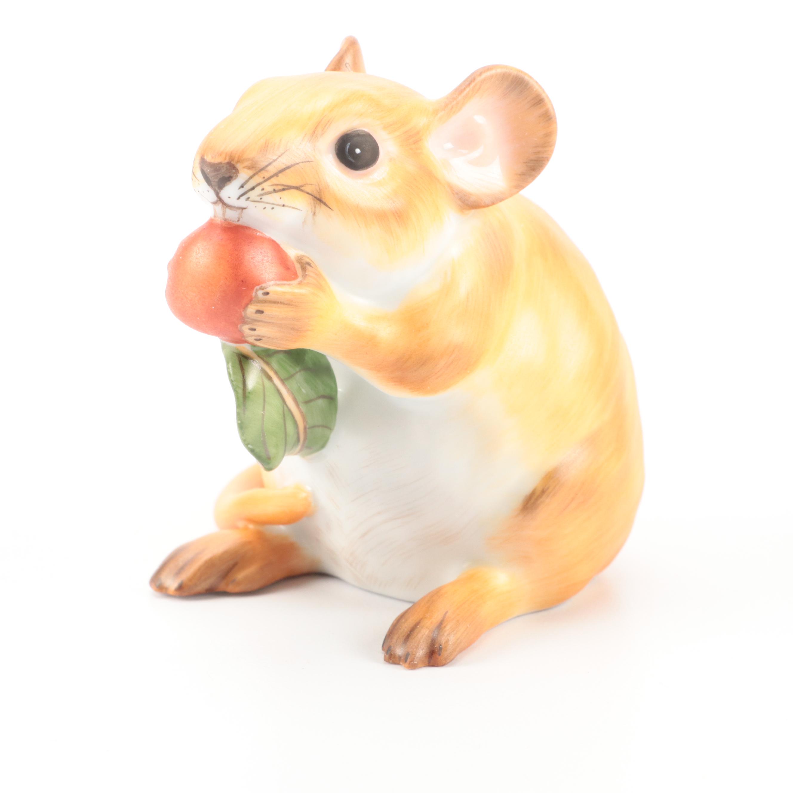 Herend Guild Natural "Meadow Mouse" Porcelain Figurine, 2008