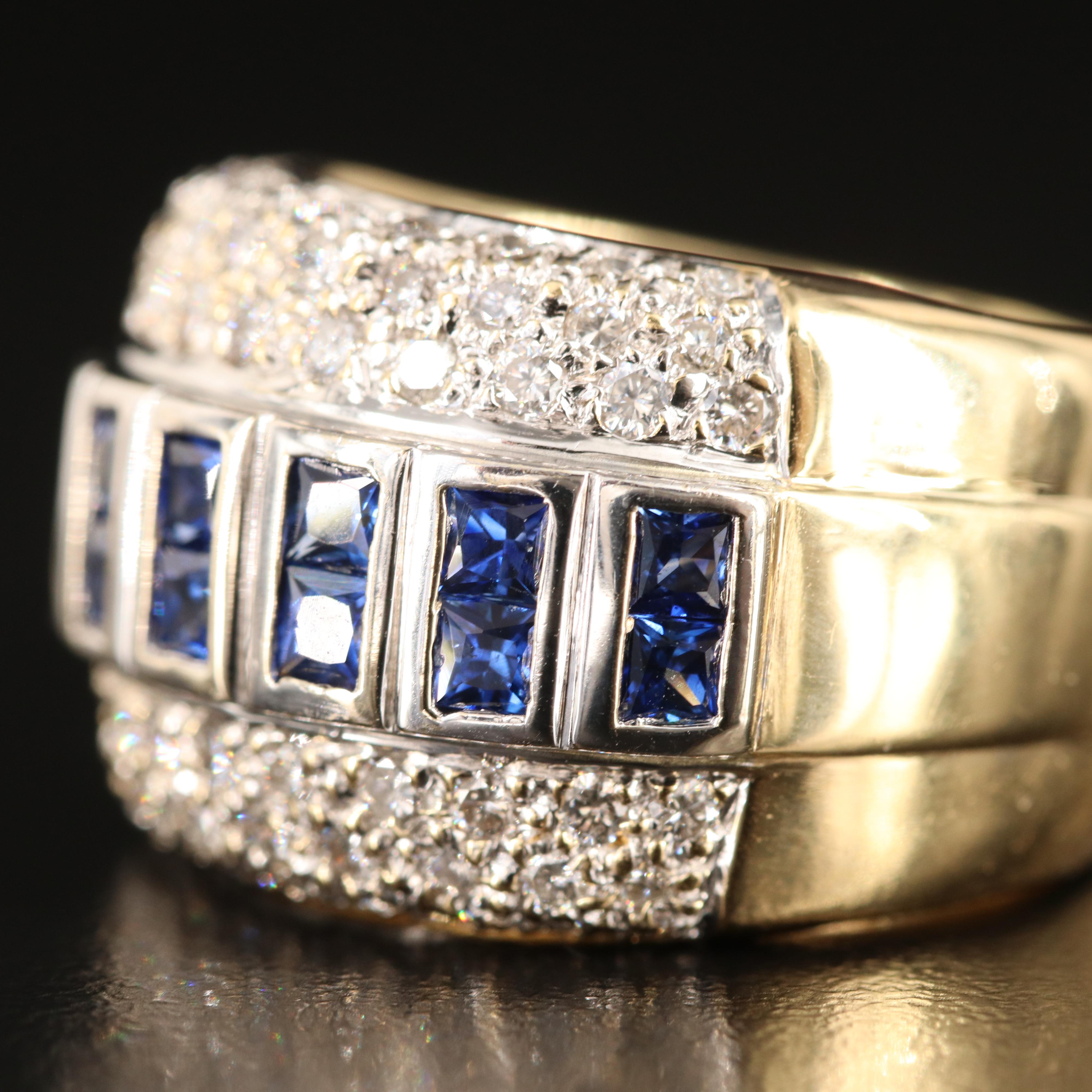 18K Sapphire and 1.05 CTW Diamond Ring