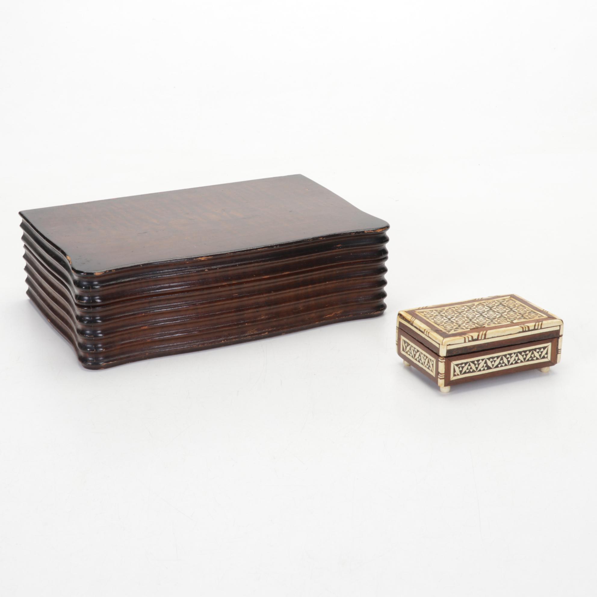 Framed Currier Prints with Vanity Jars and Other Decor, 20th Century