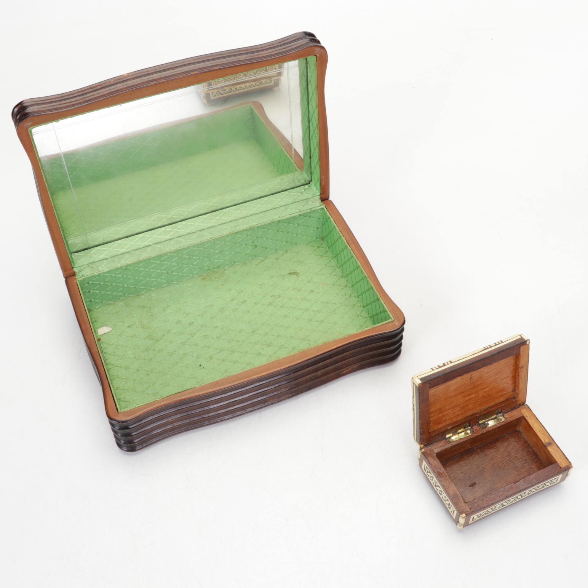 Framed Currier Prints with Vanity Jars and Other Decor, 20th Century