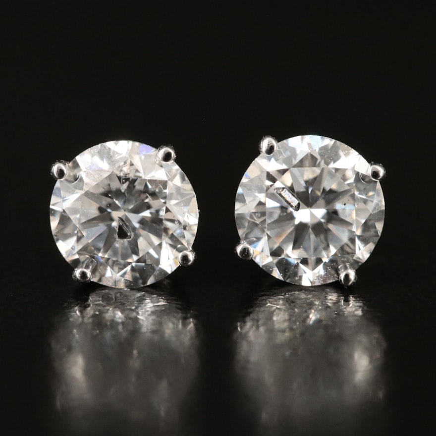 14K 1.87 CTW Lab Grown Diamond Stud Earrings