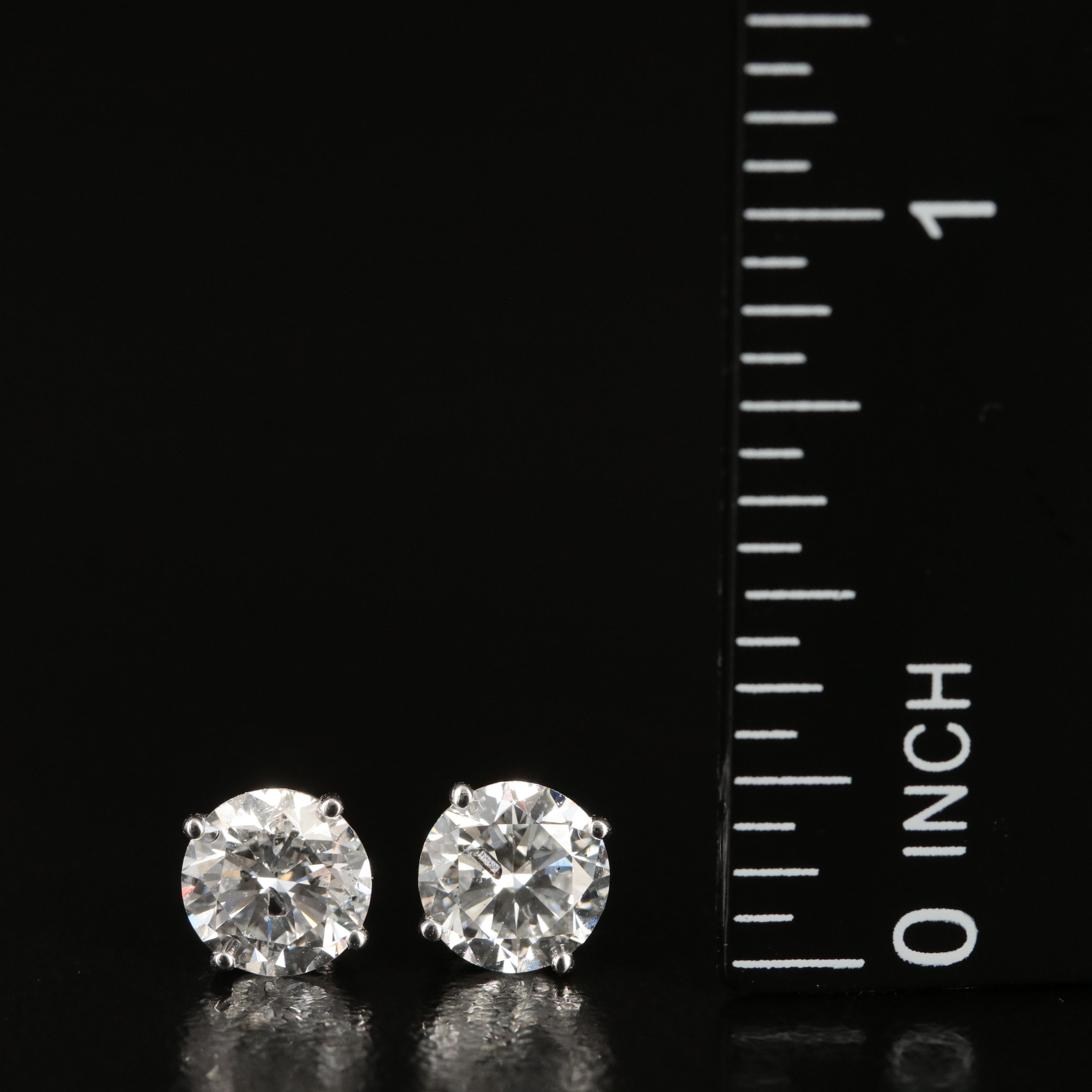 14K 1.87 CTW Lab Grown Diamond Stud Earrings