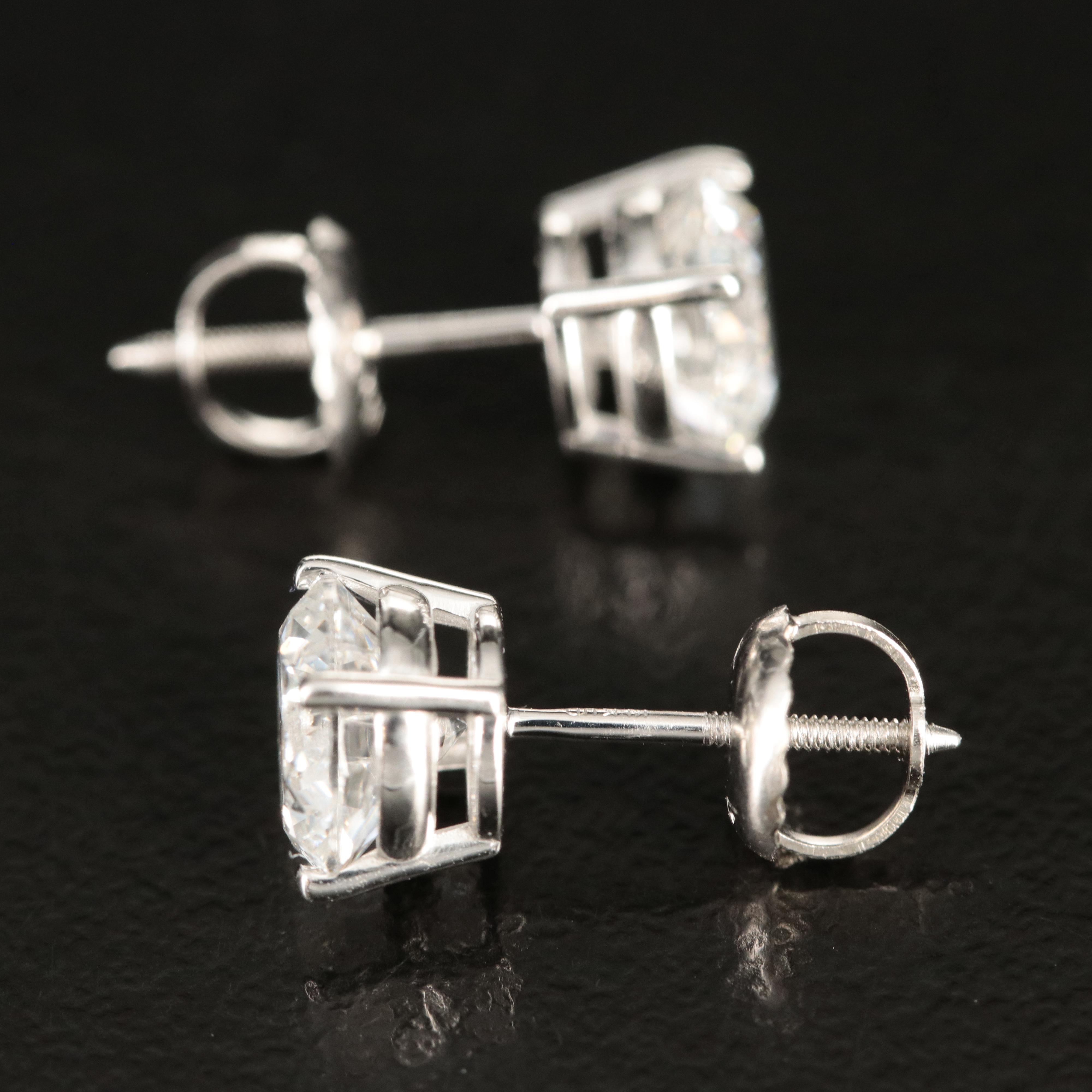 14K 1.87 CTW Lab Grown Diamond Stud Earrings