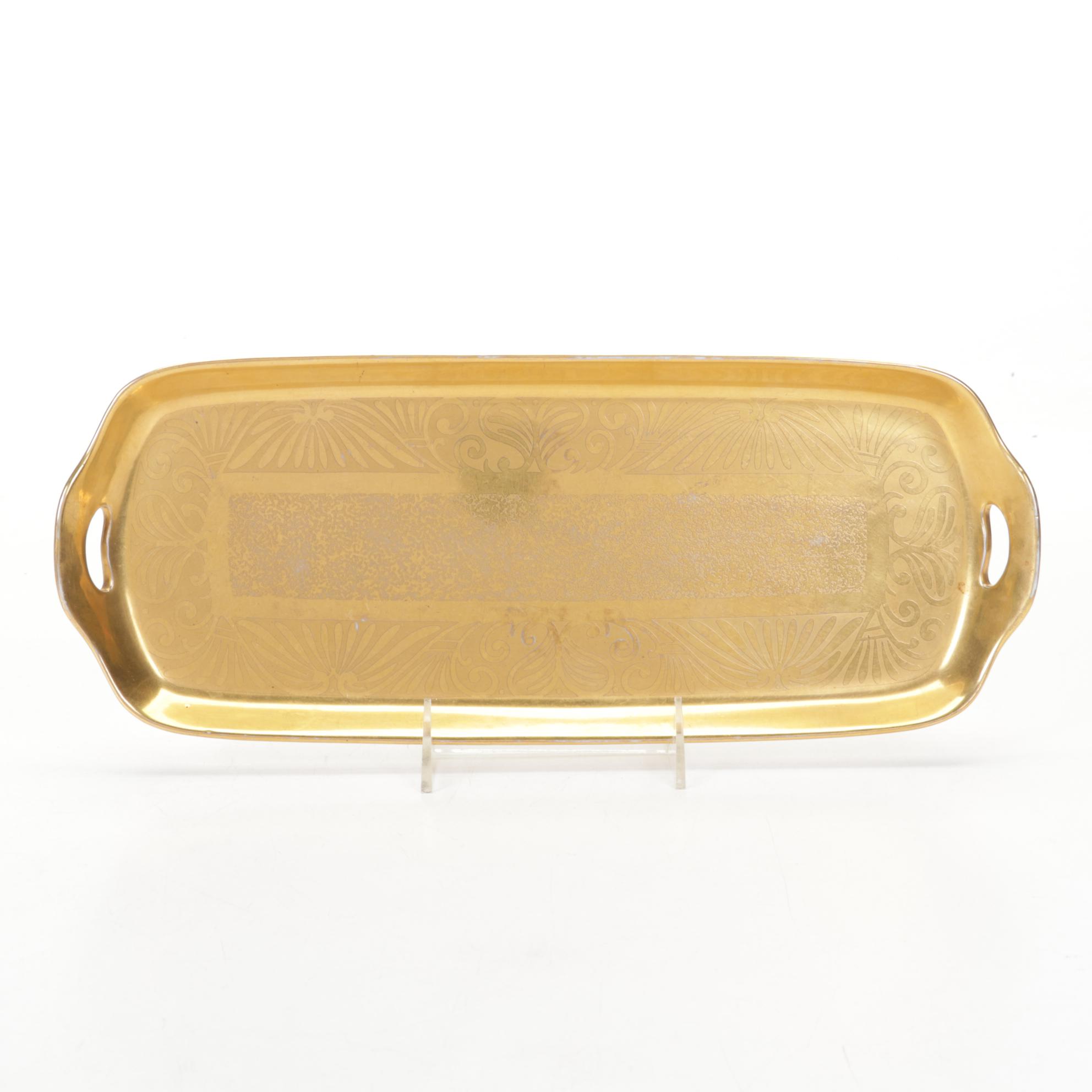 Pickard China "Rose and Daisy" and "Honeysuckle" Porcelain Creamer, Sugar, Tray