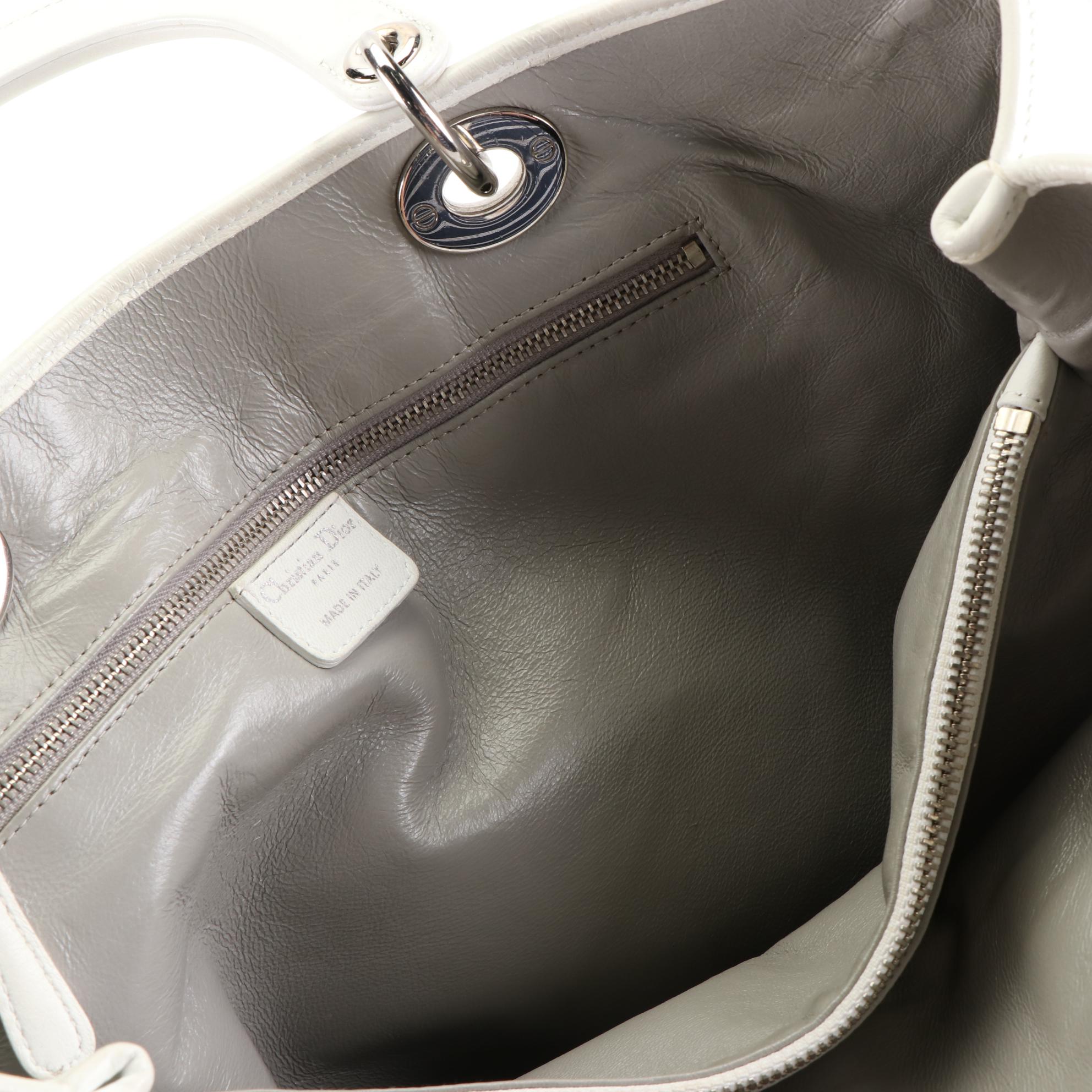 Christian Dior Lady Dior Avenue Large Soft Tote in Woven Leather