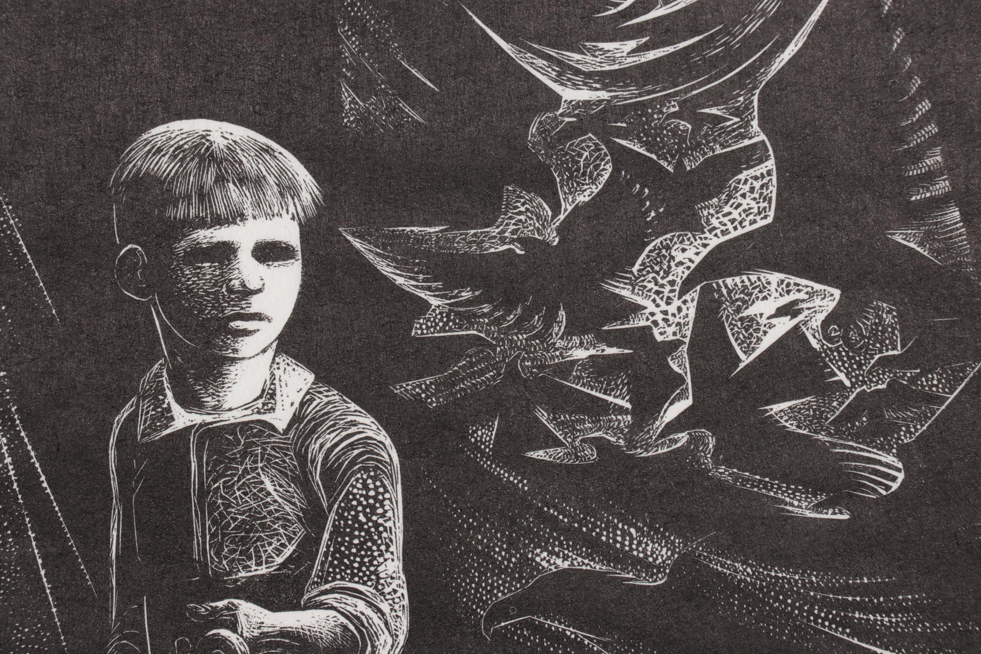 Lynd Ward Wood Engravings Including "Caged Uncaged," 1965