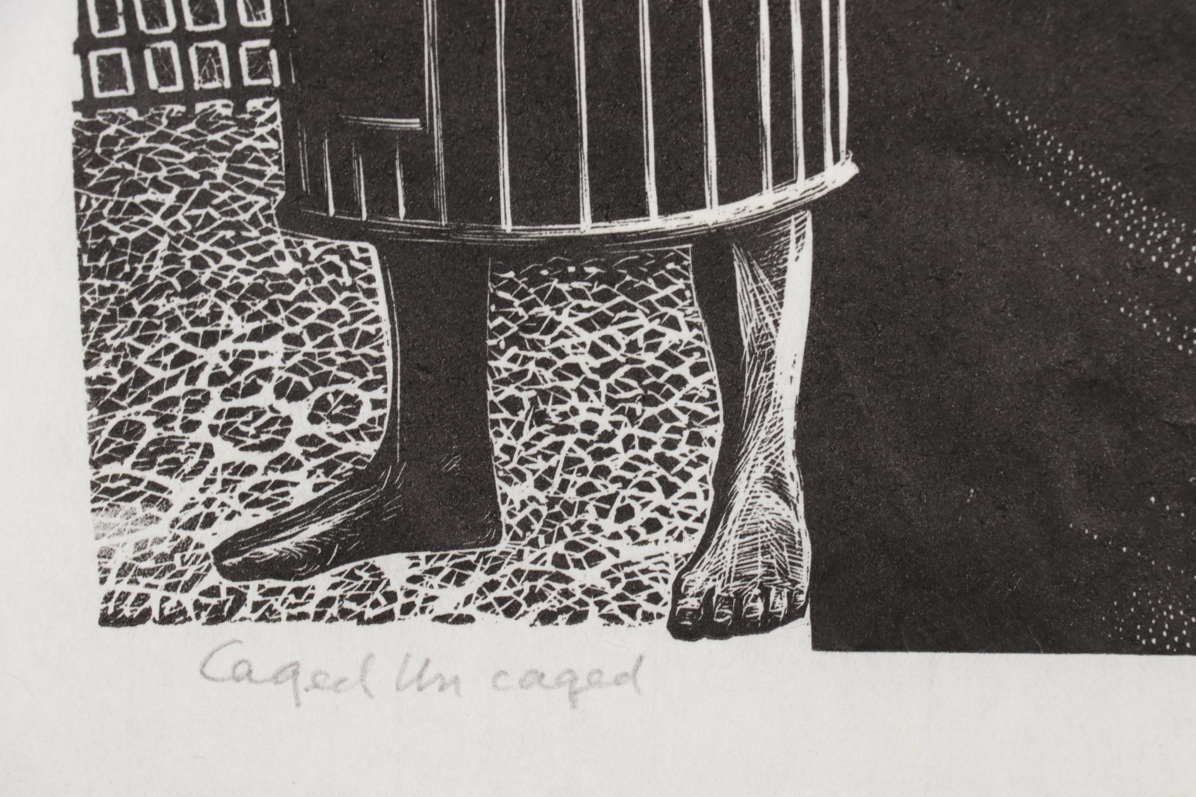 Lynd Ward Wood Engravings Including "Caged Uncaged," 1965