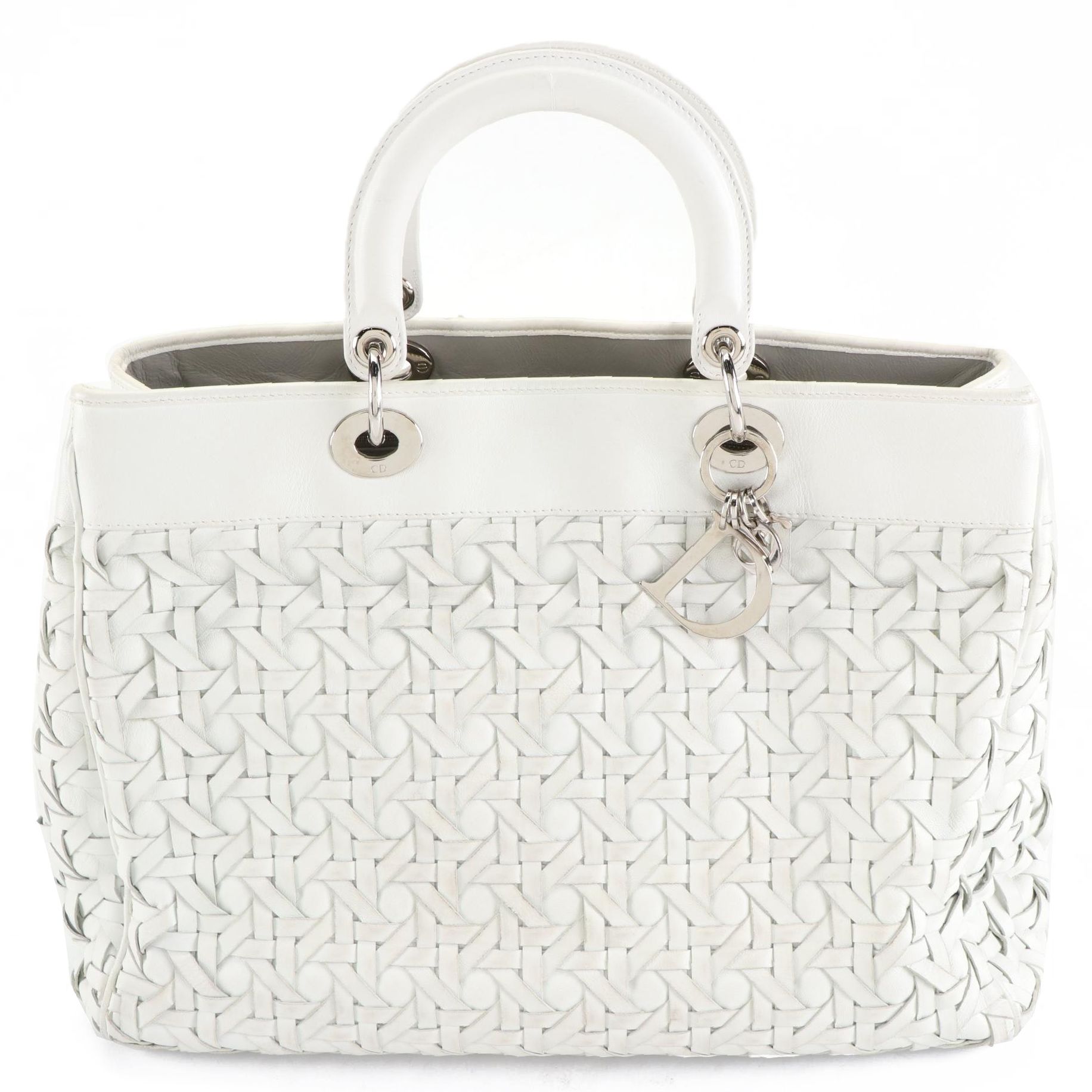 Christian Dior Lady Dior Avenue Large Soft Tote in Woven Leather