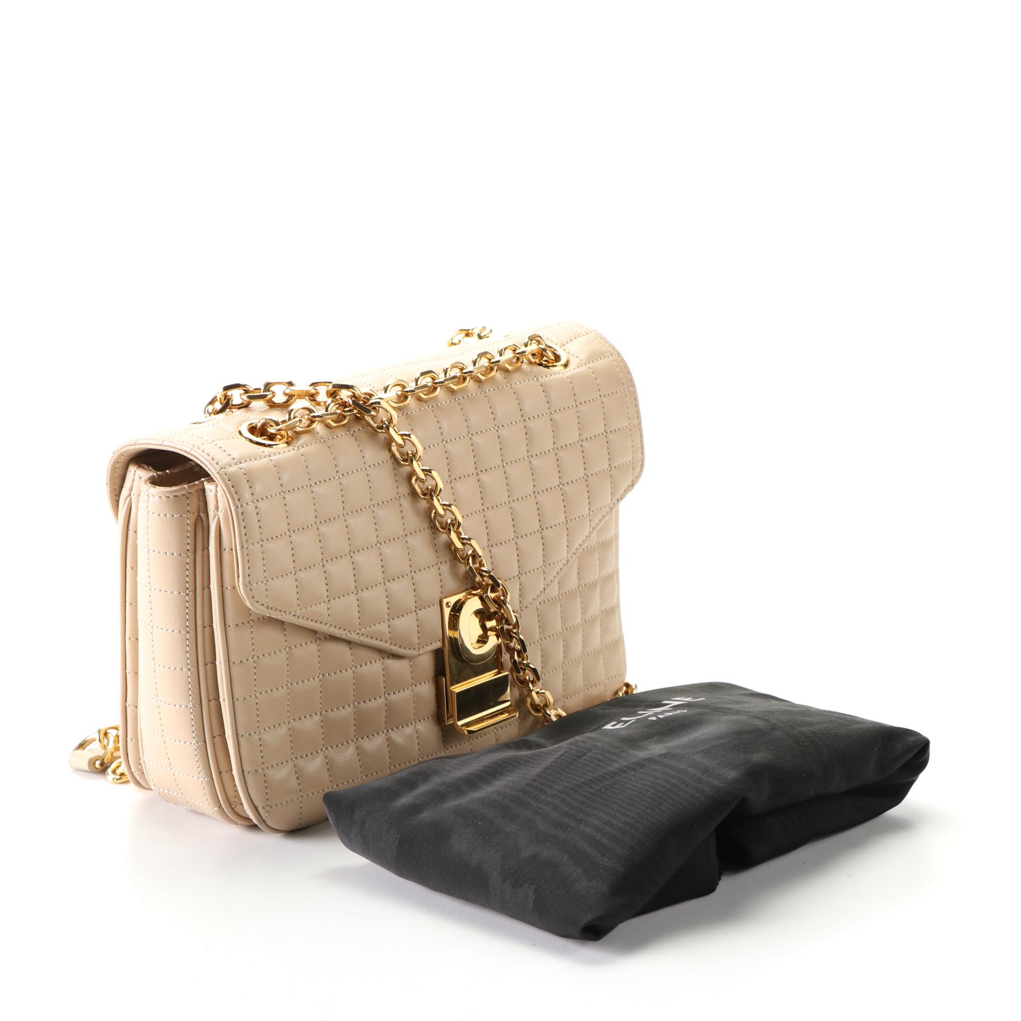 Celine C Bag in Quilted Calfskin Leather