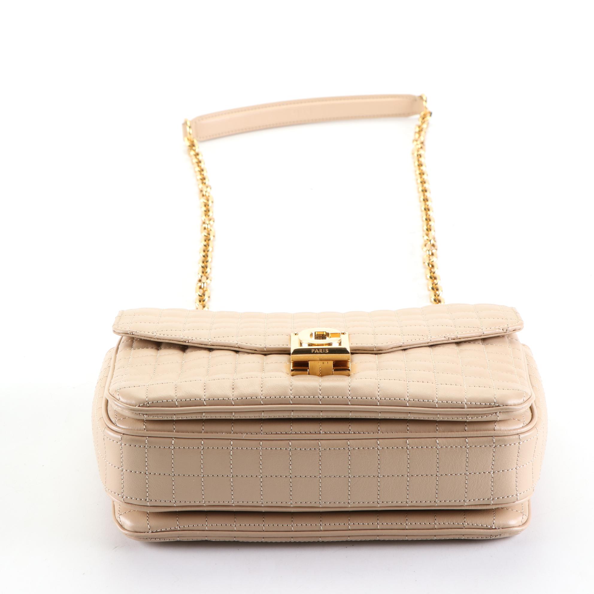 Celine C Bag in Quilted Calfskin Leather
