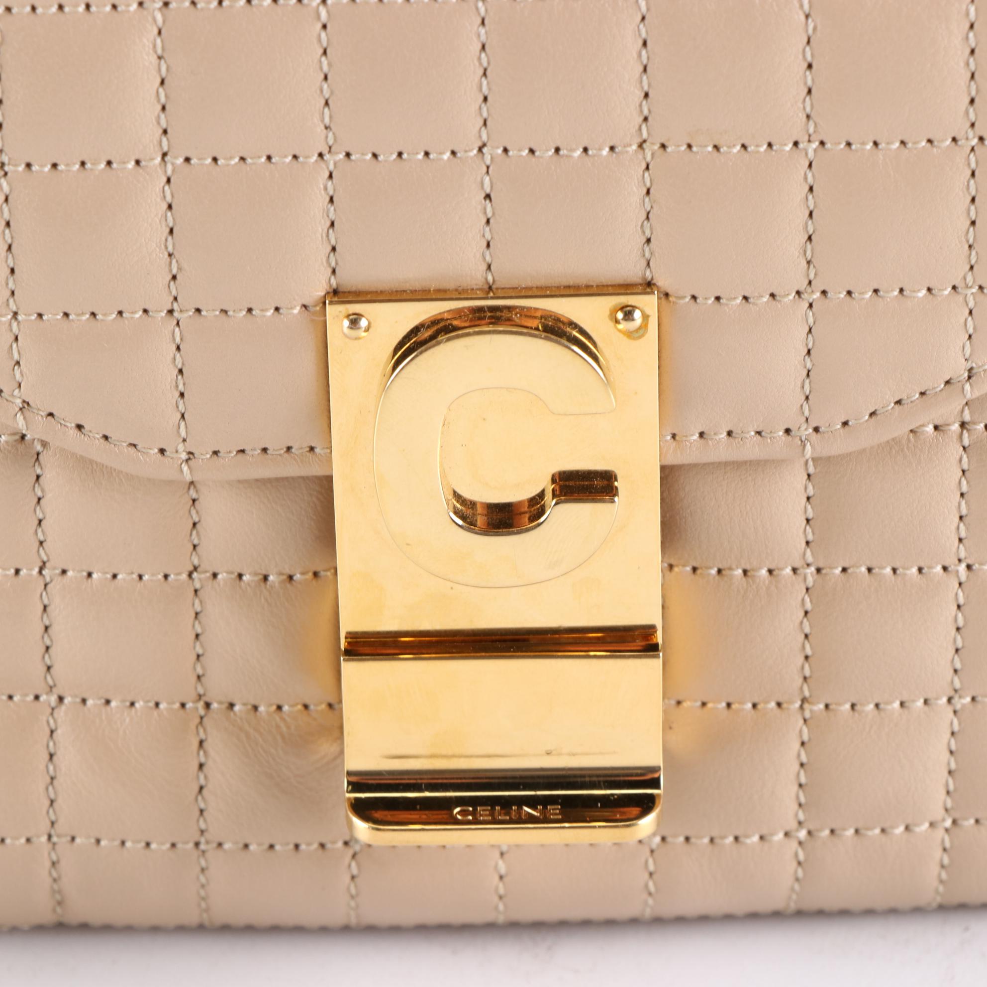 Celine C Bag in Quilted Calfskin Leather
