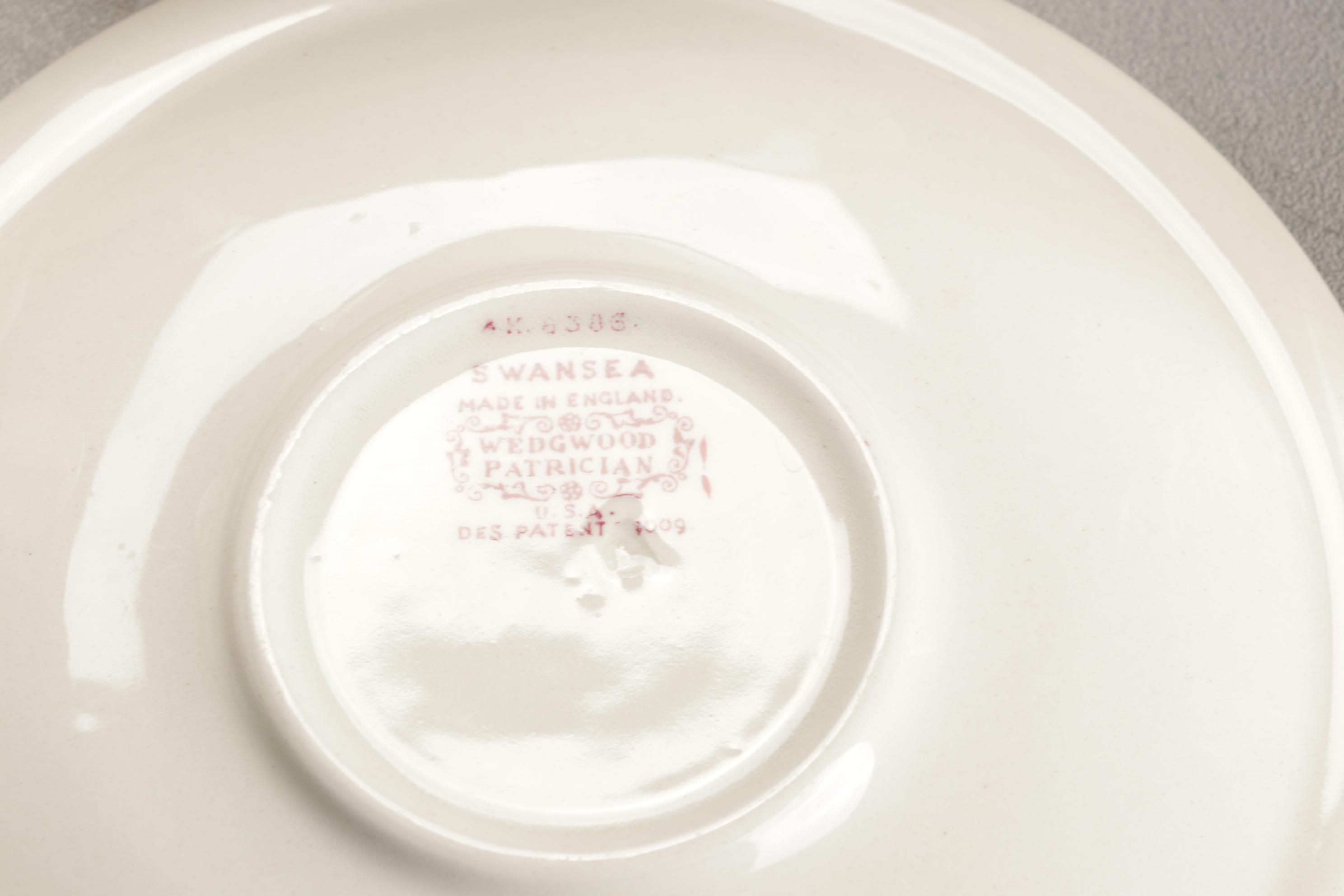 Wedgwood "Swansea" Dinnerware, Mid to Late 20th Century