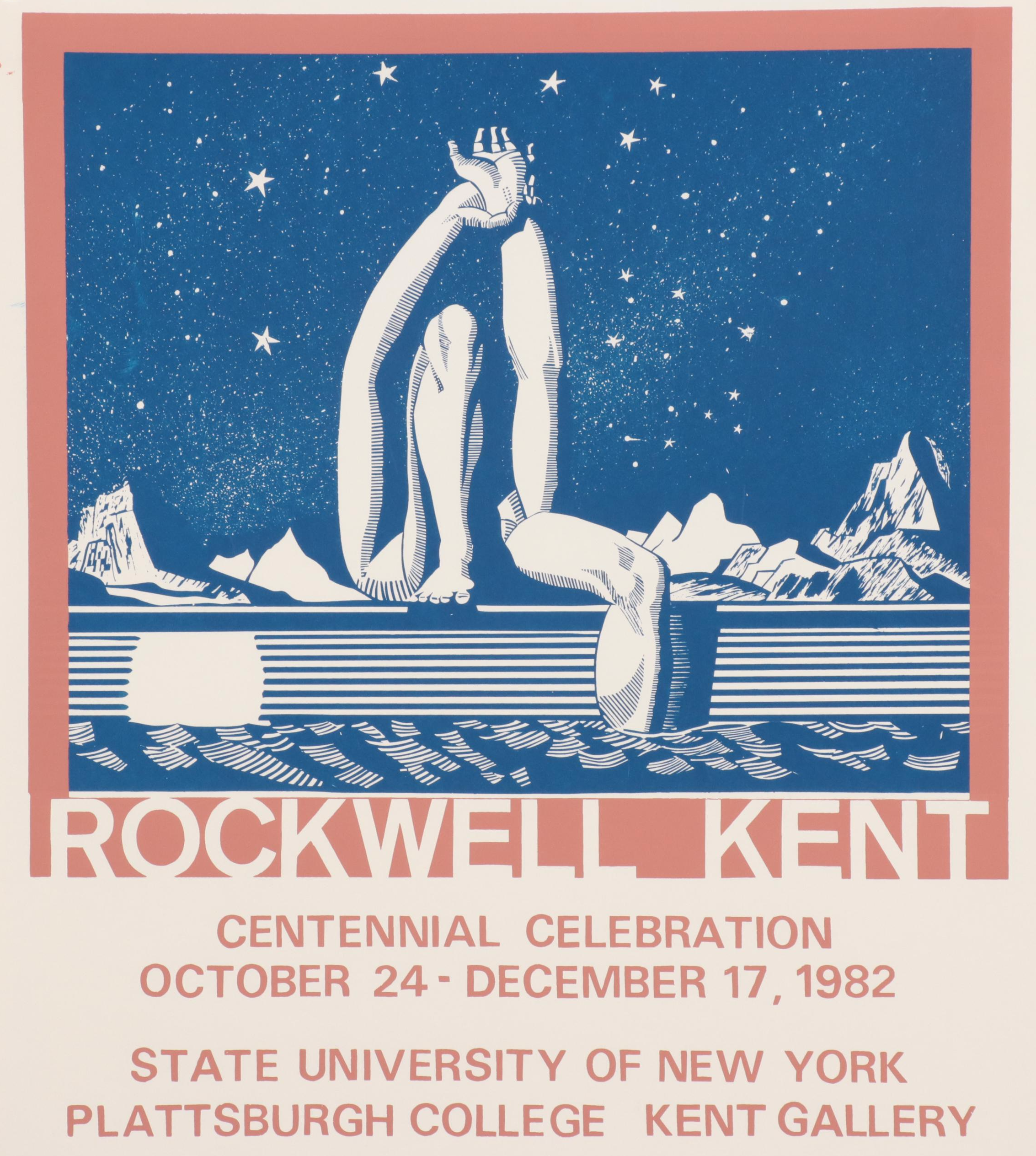 Serigraph Exhibition Poster "Rockwell Kent Centennial Celebration," 1982