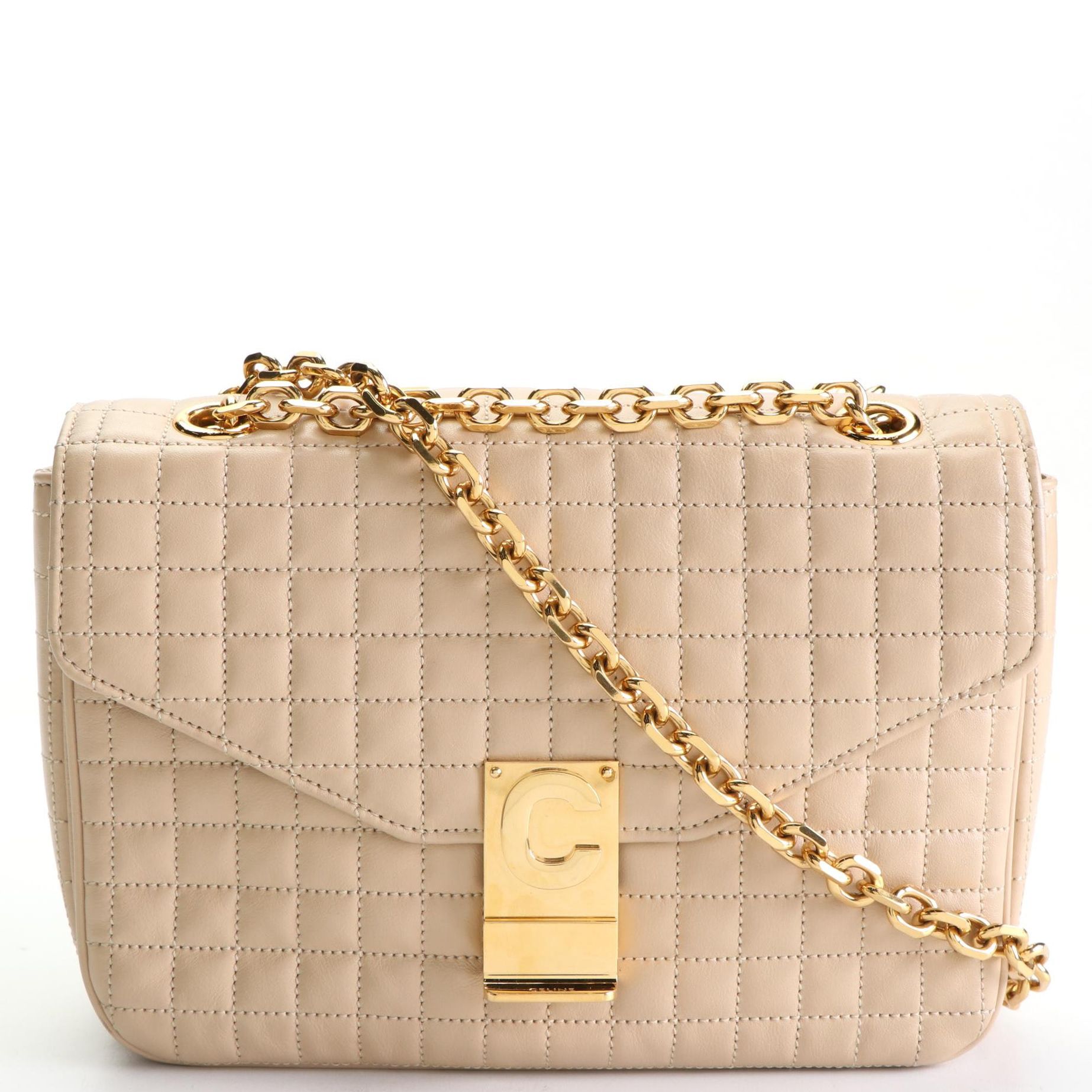 Celine C Bag in Quilted Calfskin Leather
