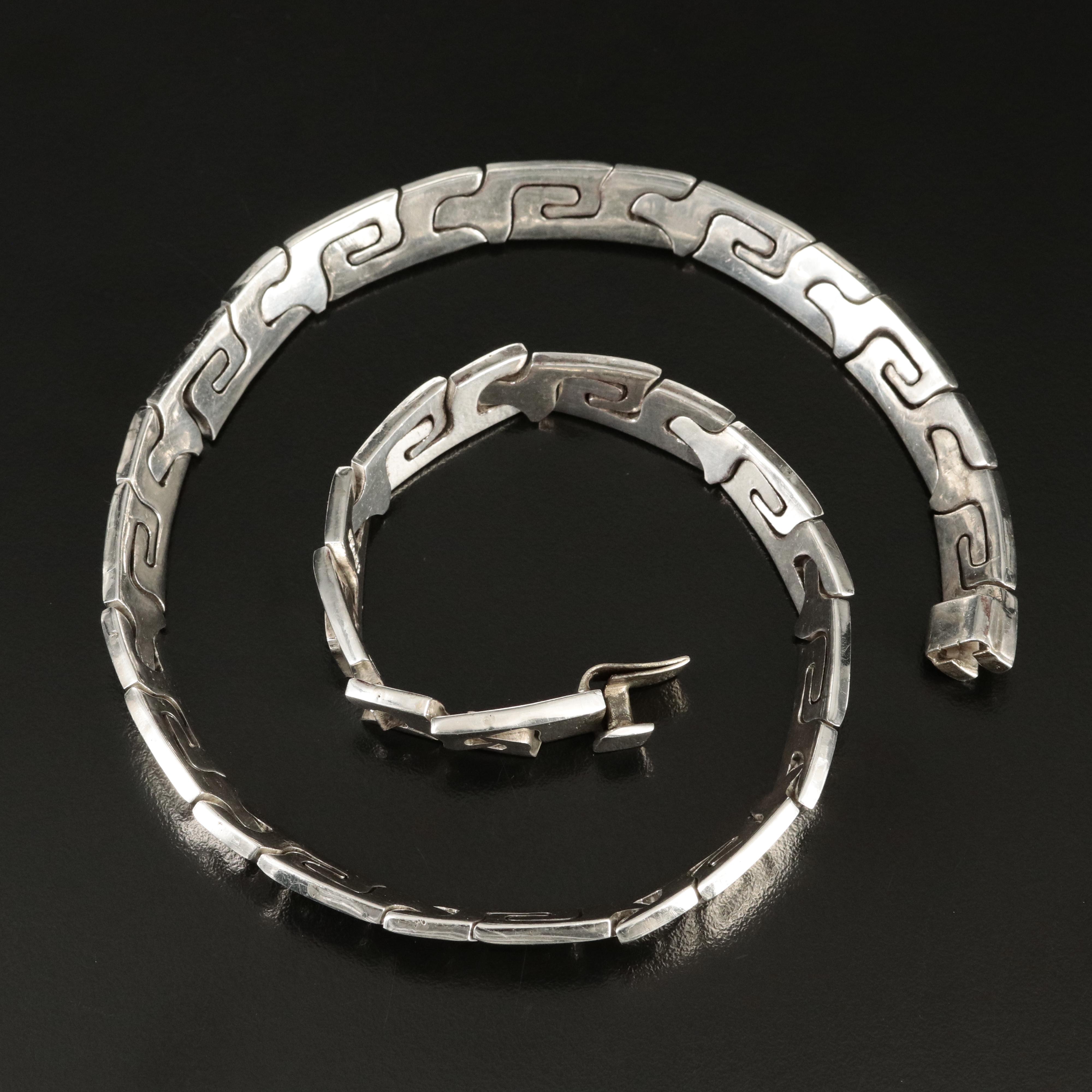 Mexican 950 Silver Fancy Link Chain
