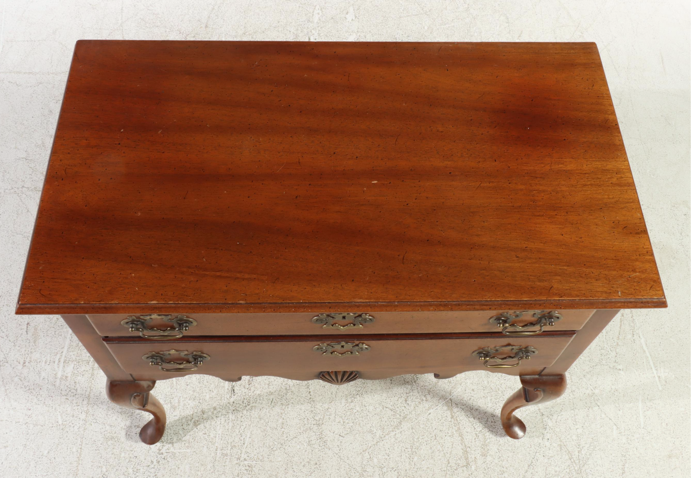 Queen Anne Style Mahogany Lowboy, Late 20th Century