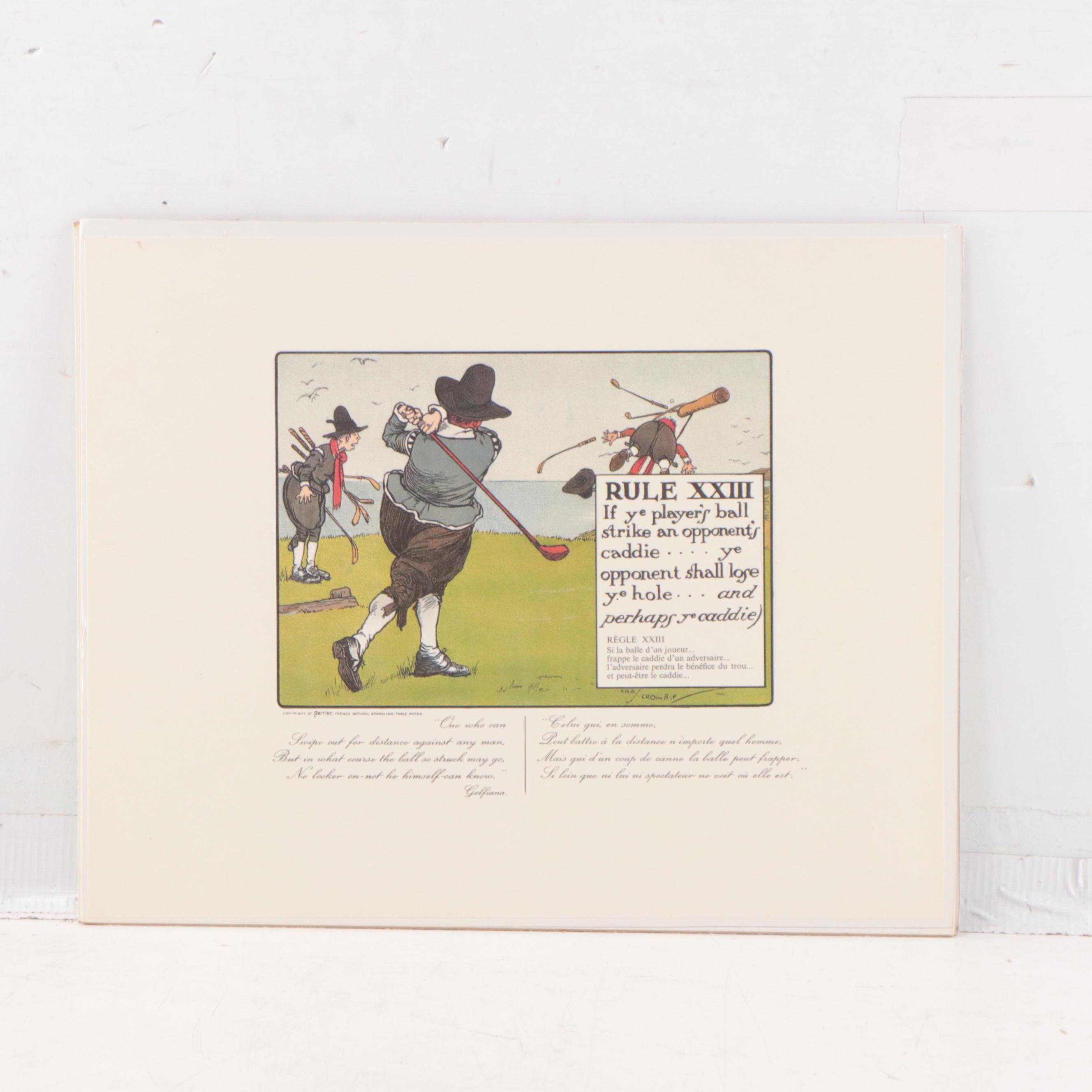 Golf Themed Offset Lithographs and More