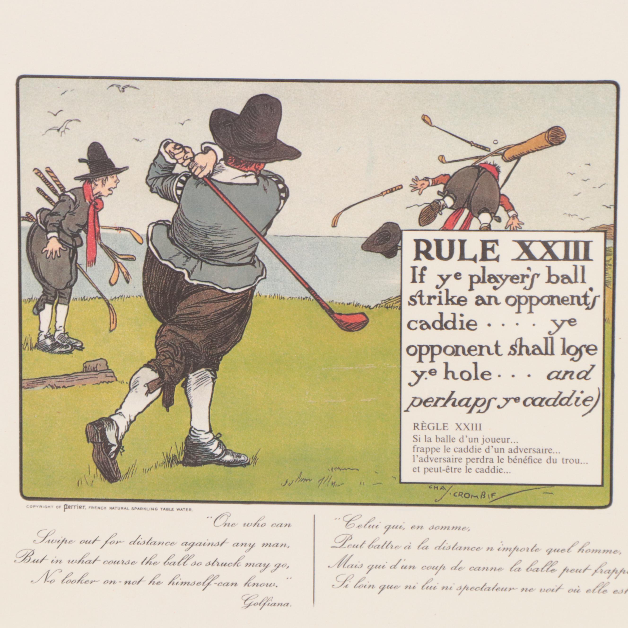 Golf Themed Offset Lithographs and More