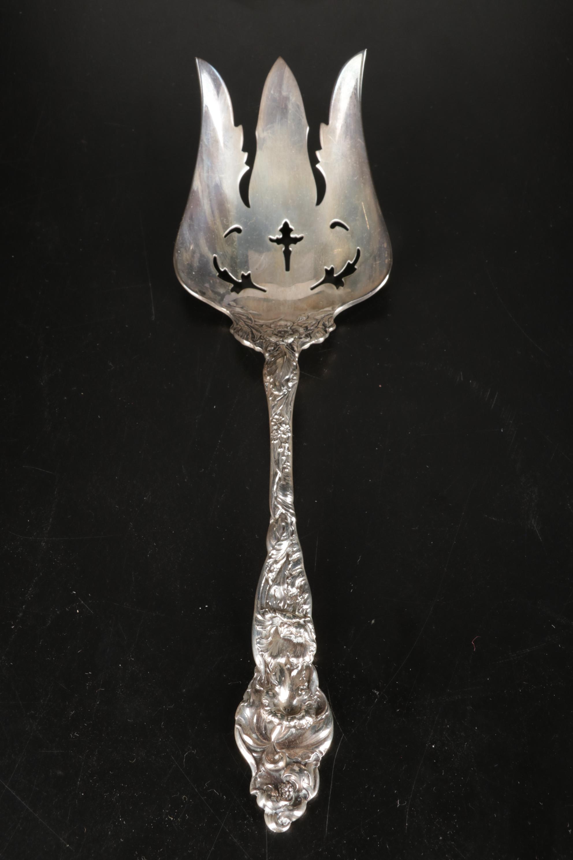 Reed & Barton "Les Six Fleurs" Sterling Silver Salad Set