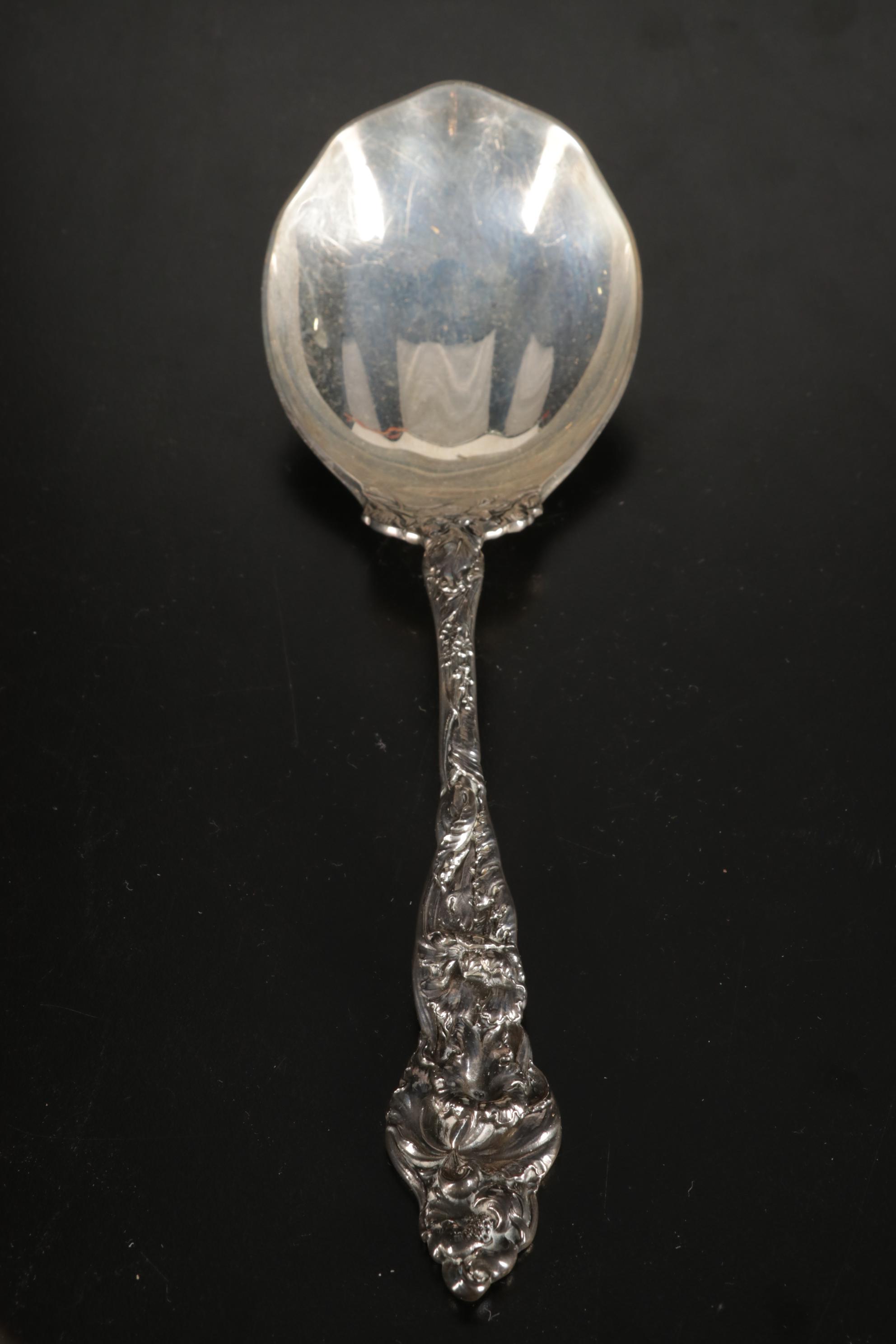 Reed & Barton "Les Six Fleurs" Sterling Silver Salad Set