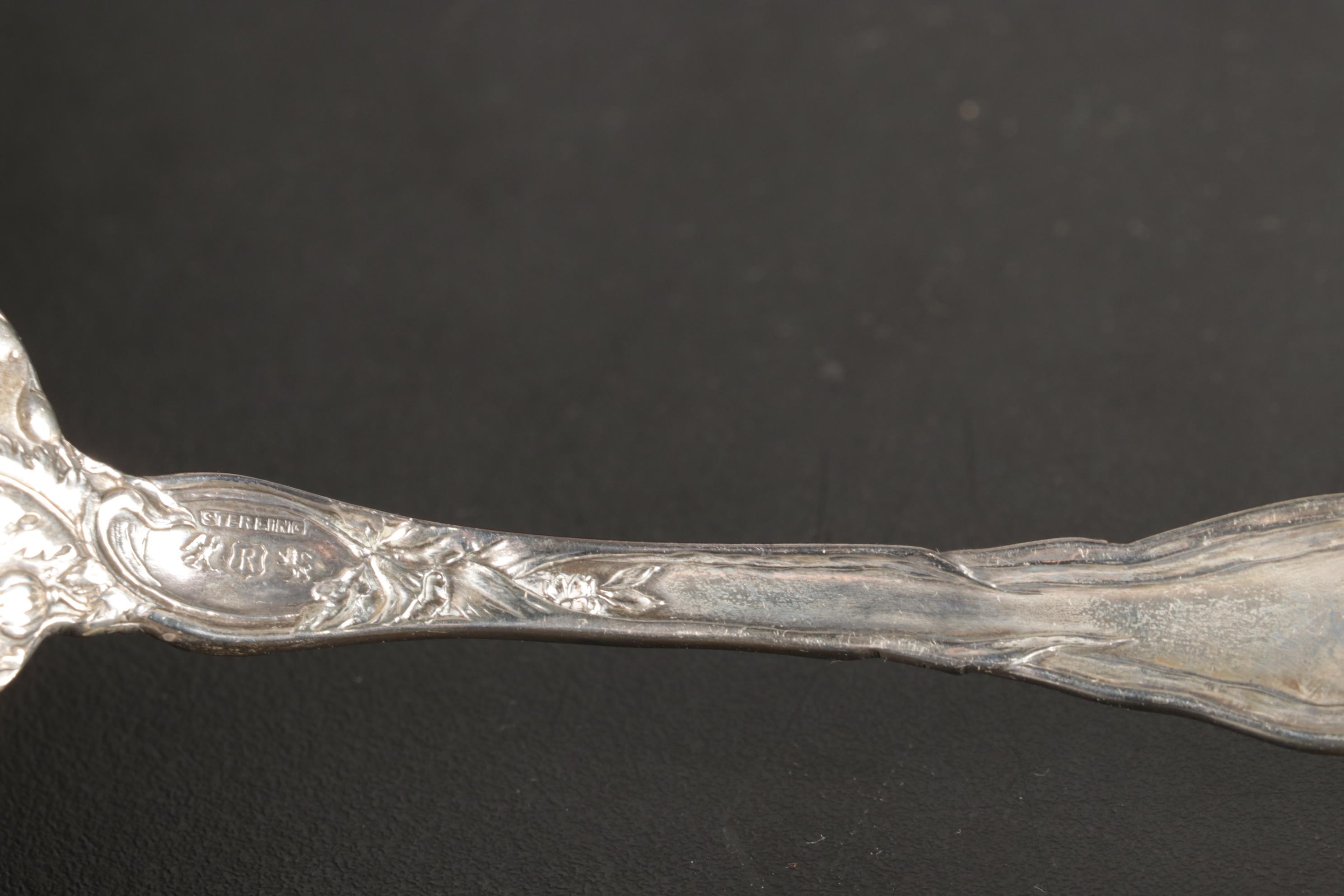 Reed & Barton "Les Six Fleurs" Sterling Silver Salad Set