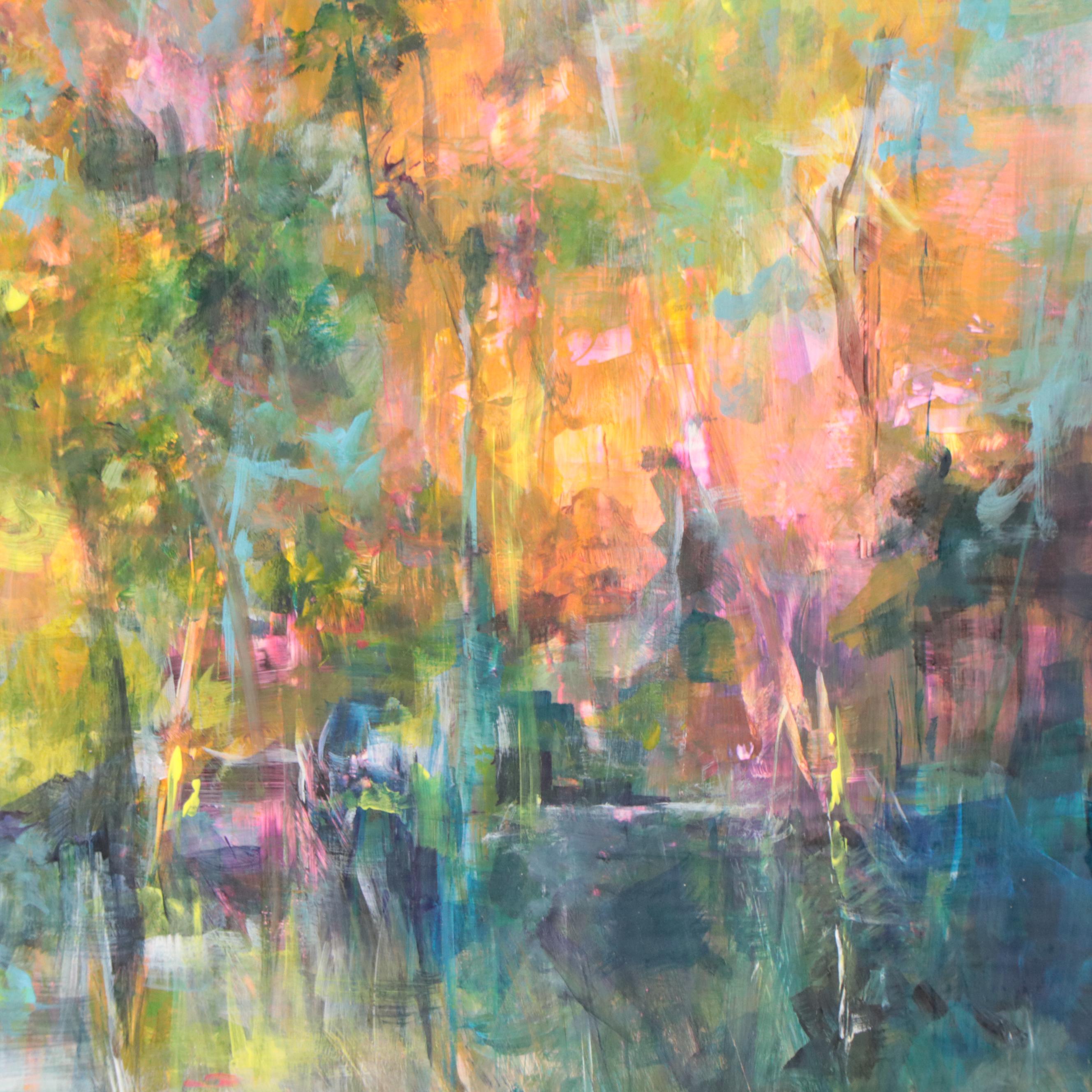 Sharon Jiskra Brooks Abstract Acrylic Landscape Painting