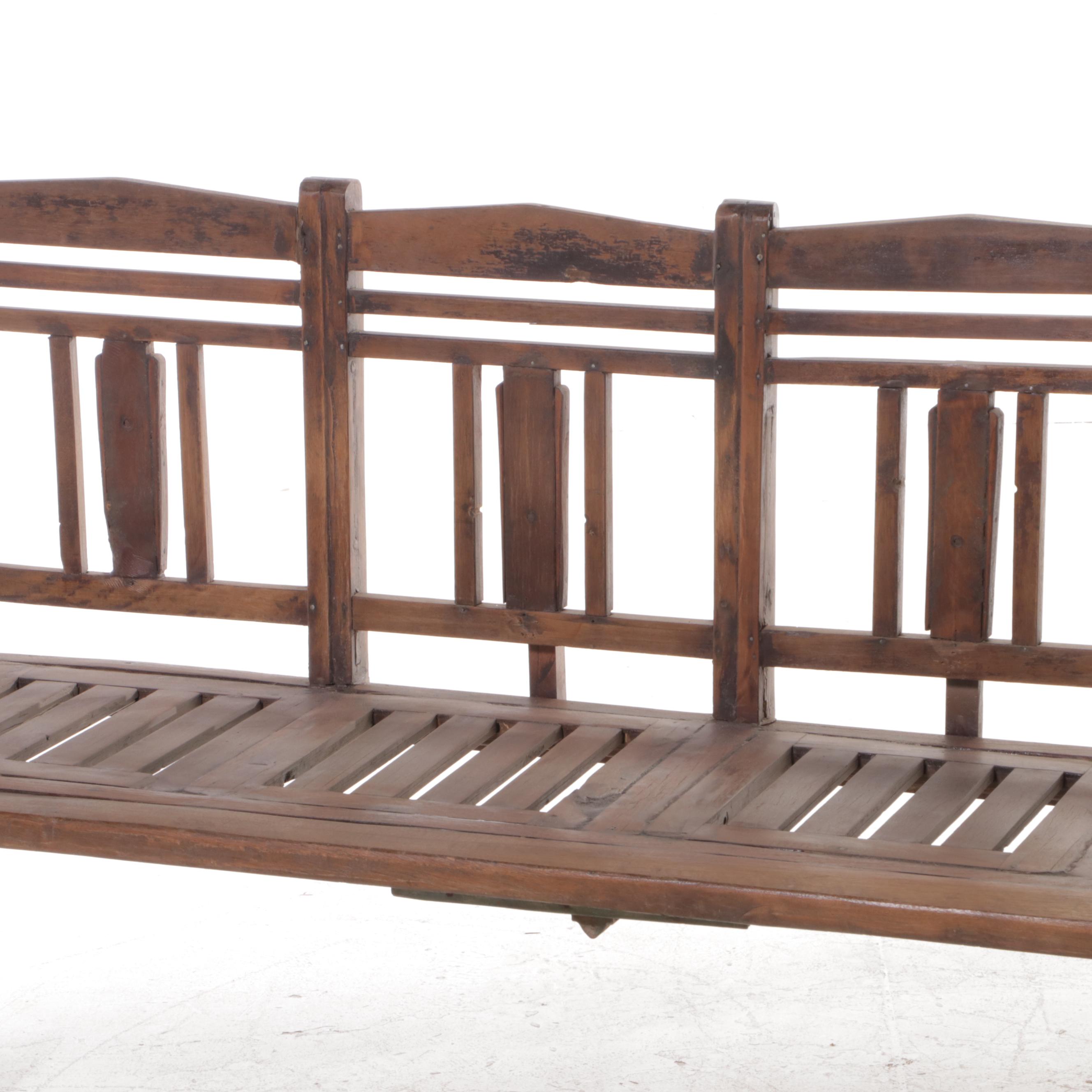 Anglo-Indian Teak Patio Bench