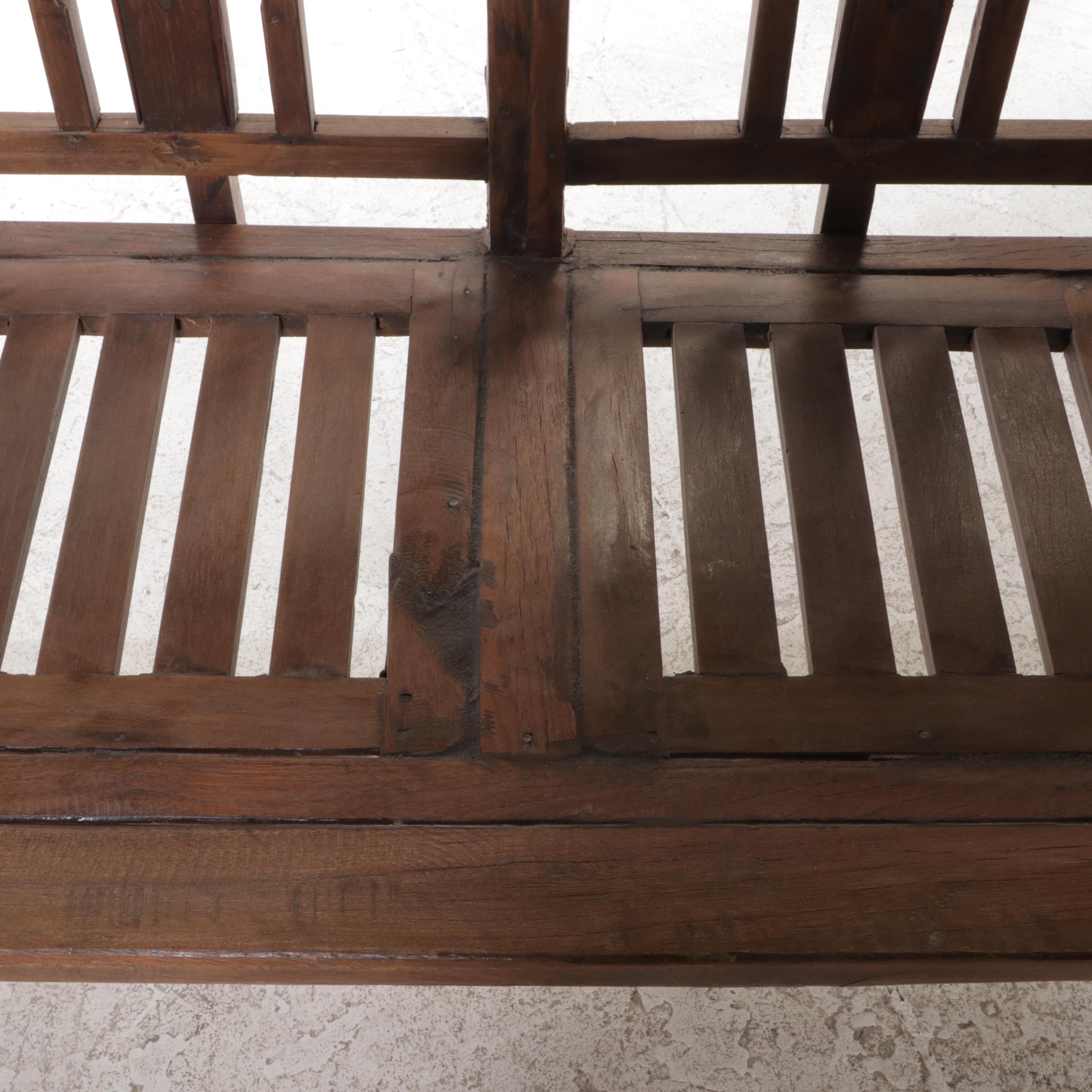 Anglo-Indian Teak Patio Bench