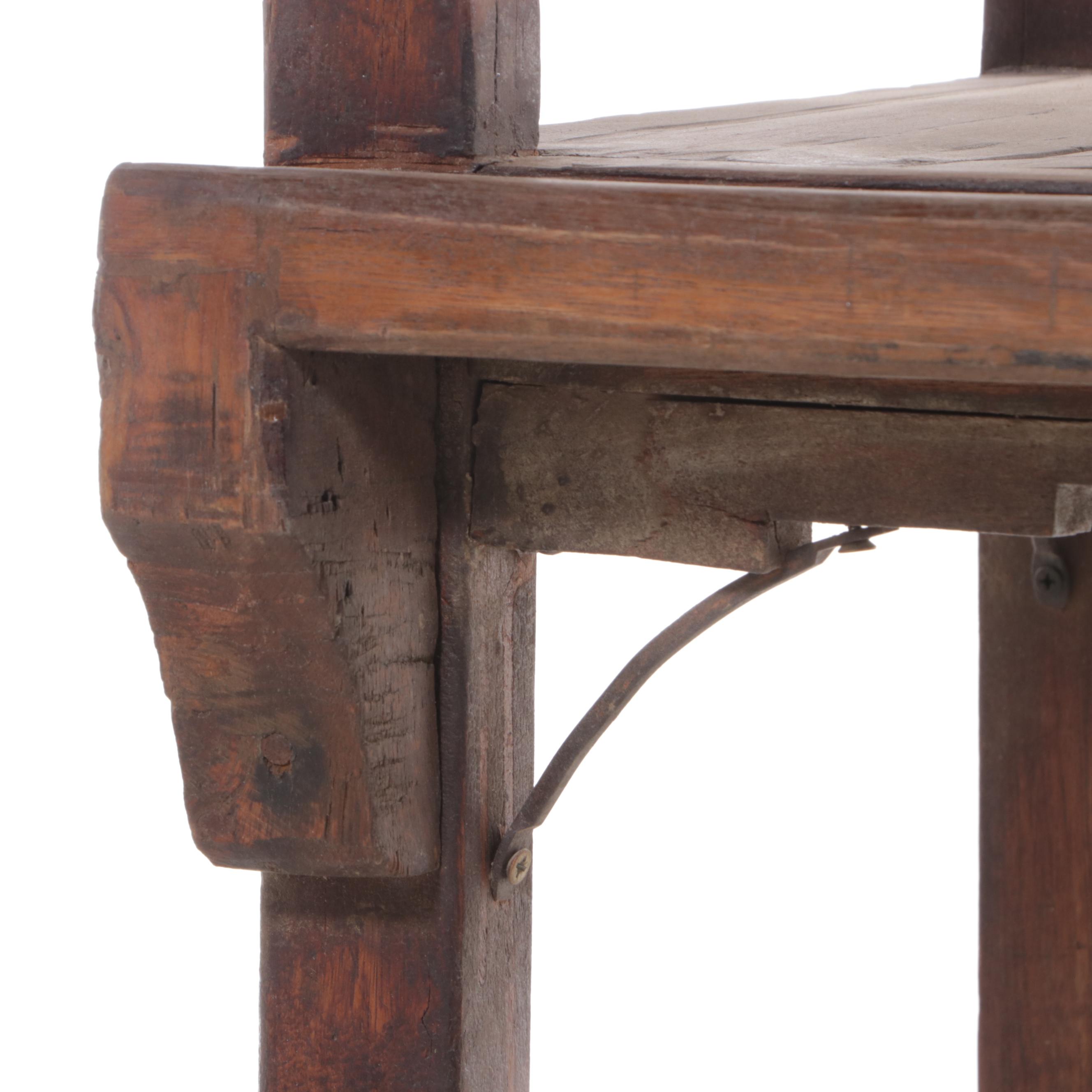 Anglo-Indian Teak Patio Bench