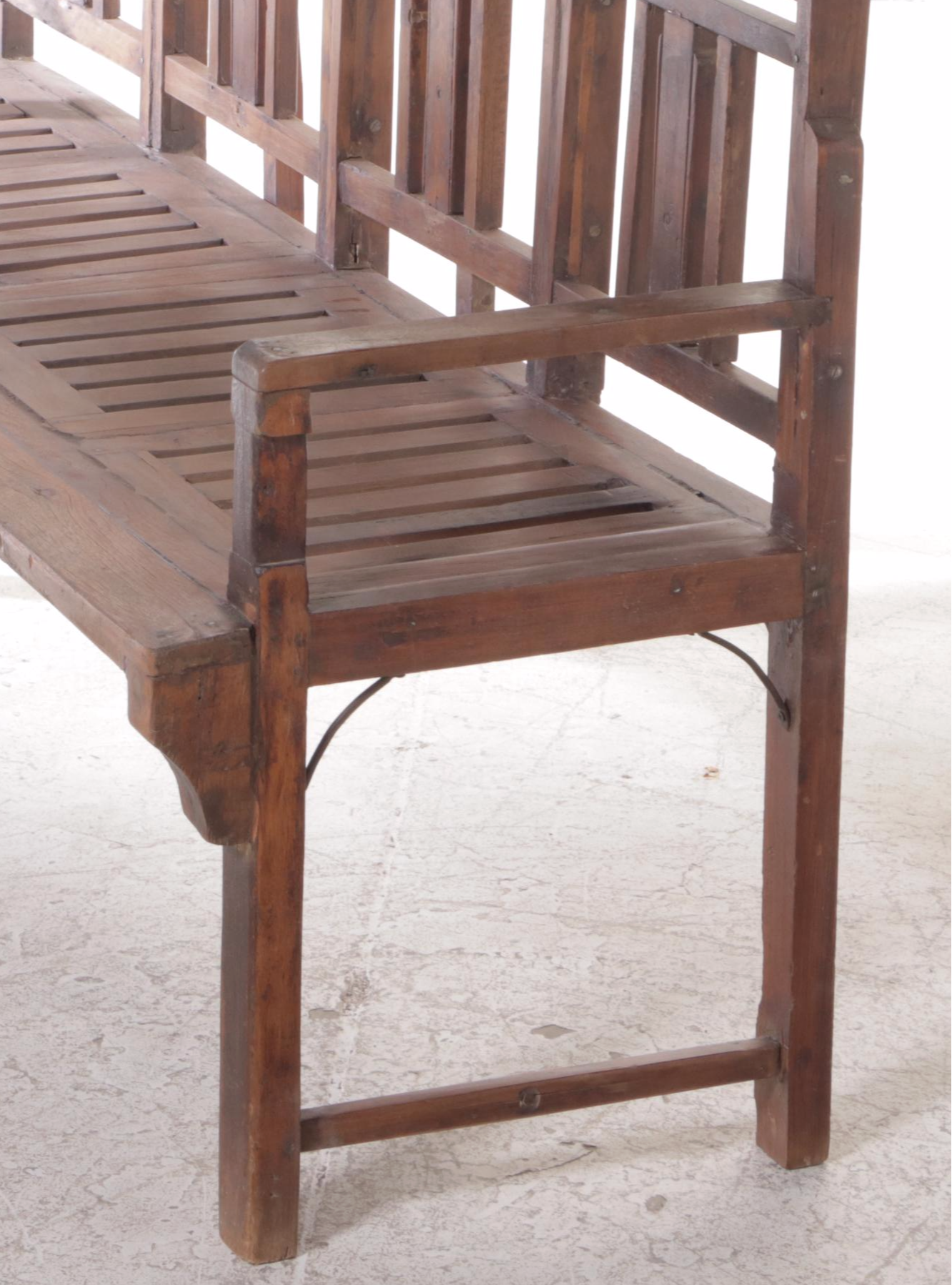 Anglo-Indian Teak Patio Bench
