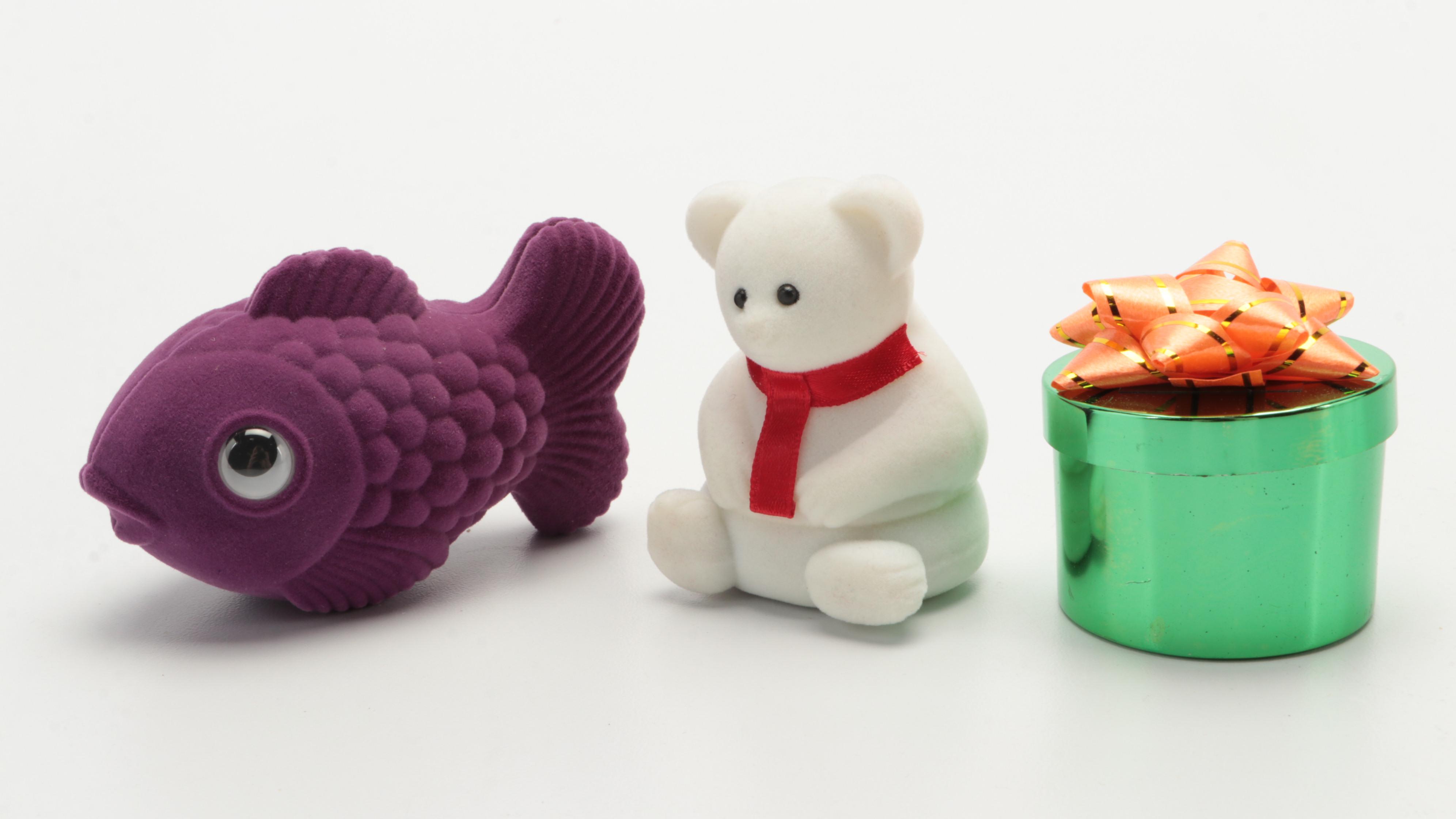 Assorted Fish, Bear, Metallic and Rectangular Jewelry Gift Boxes