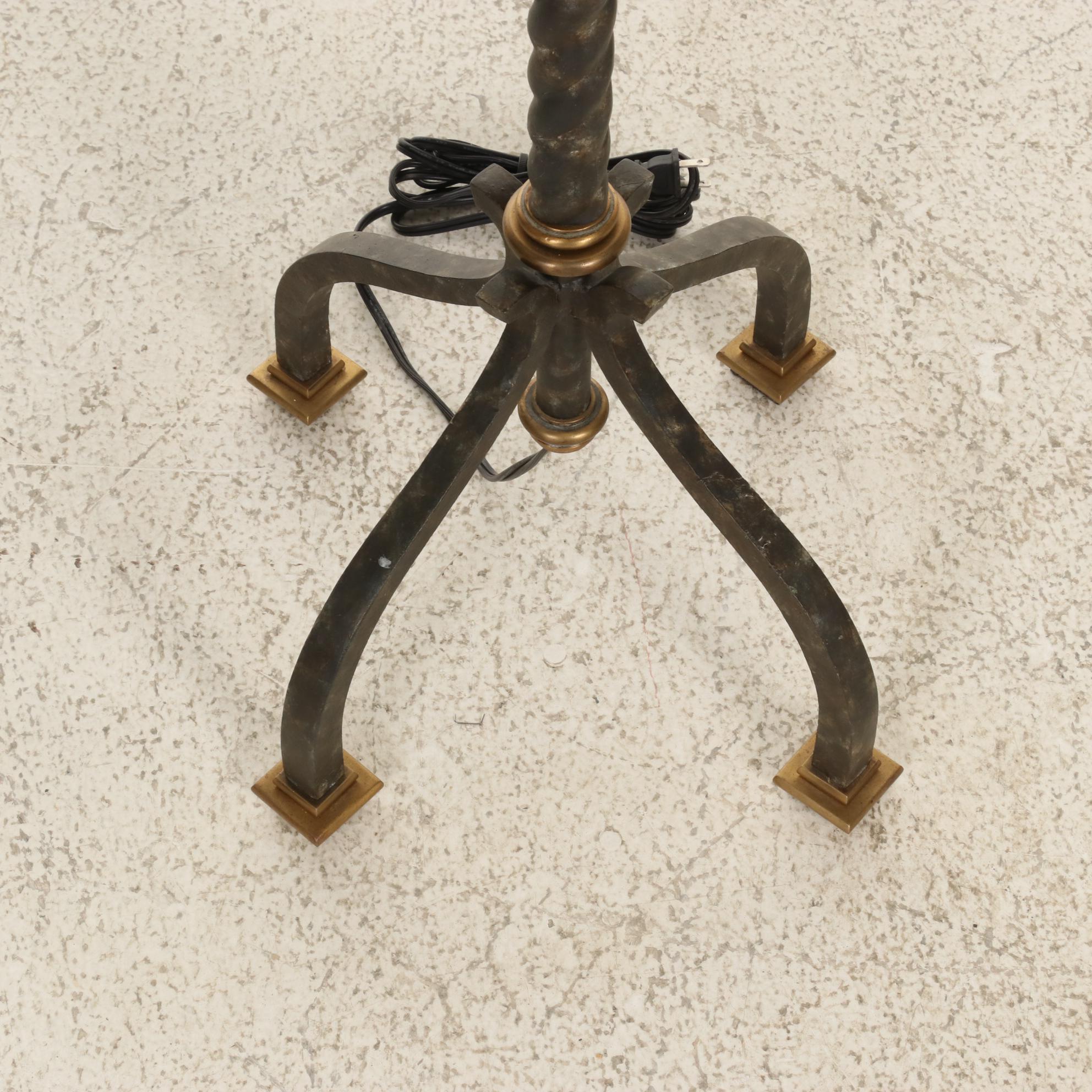 Visual Comfort & Co. Wrought Iron Candelabra Floor Lamp