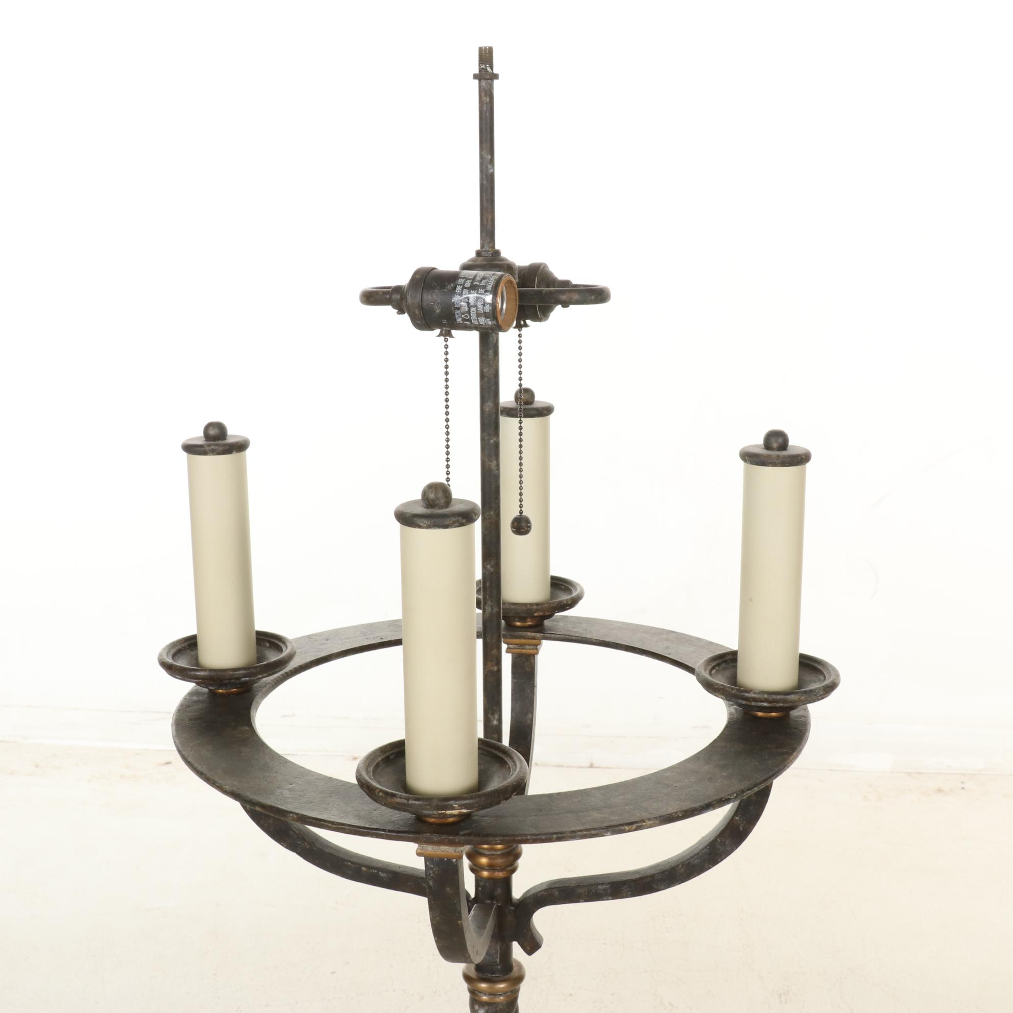 Visual Comfort & Co. Wrought Iron Candelabra Floor Lamp