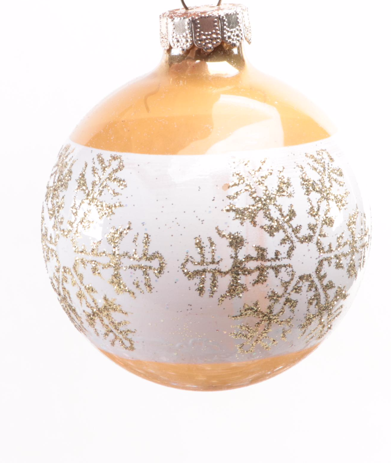 Hand Made Woven Wood Basket With Christmas Ornaments