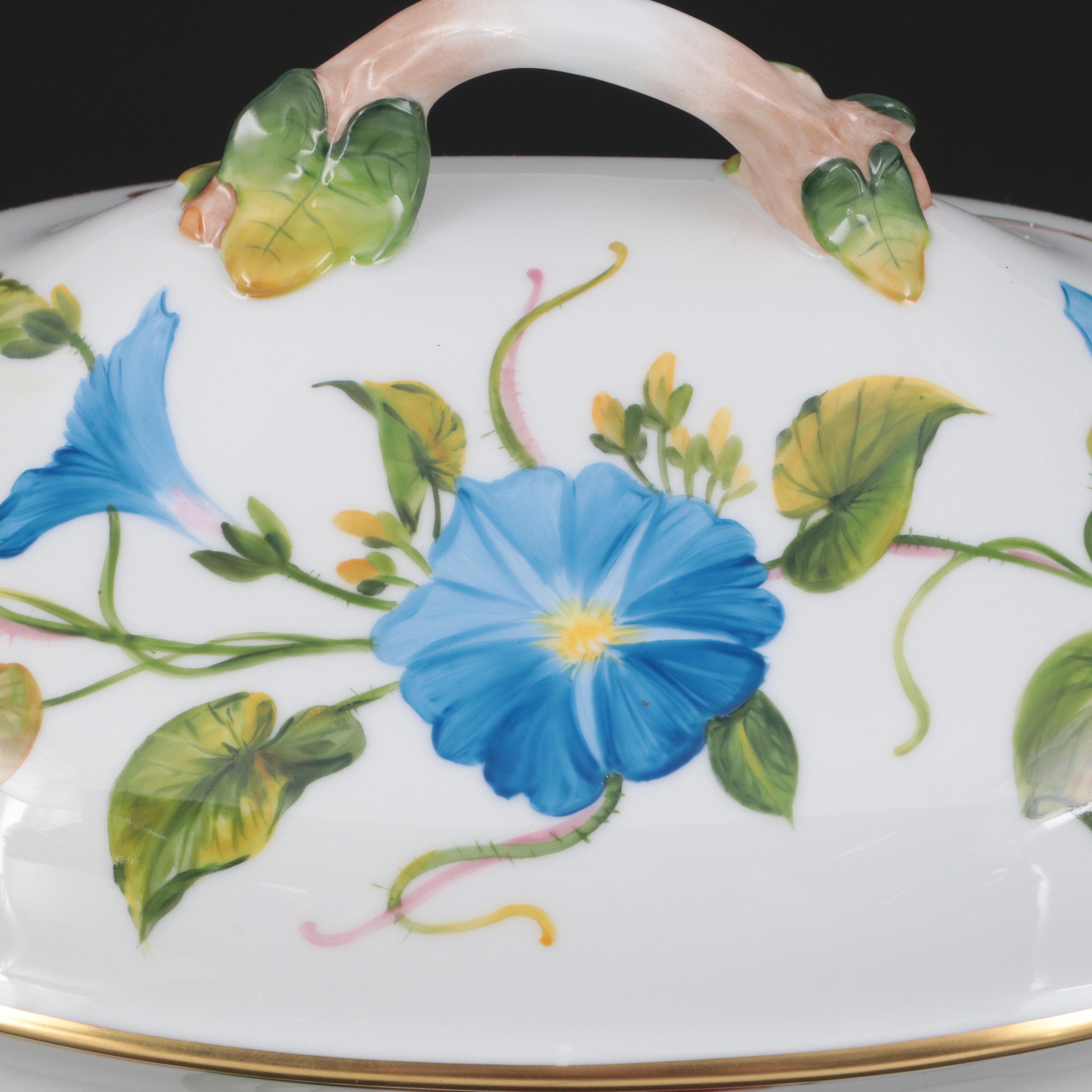 Herend "American Wildflowers" Porcelain Tureen and Lid, 2007