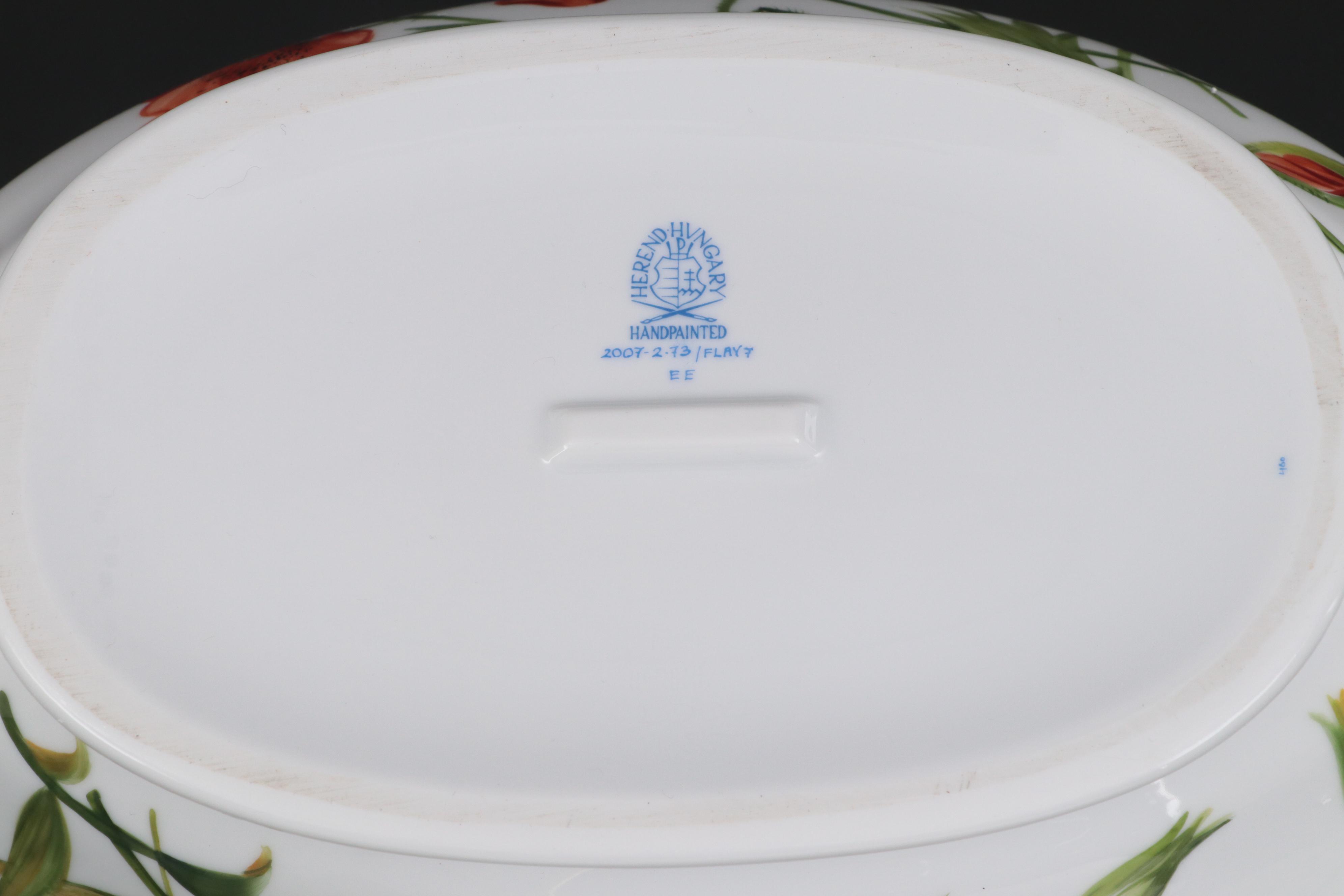 Herend "American Wildflowers" Porcelain Tureen and Lid, 2007