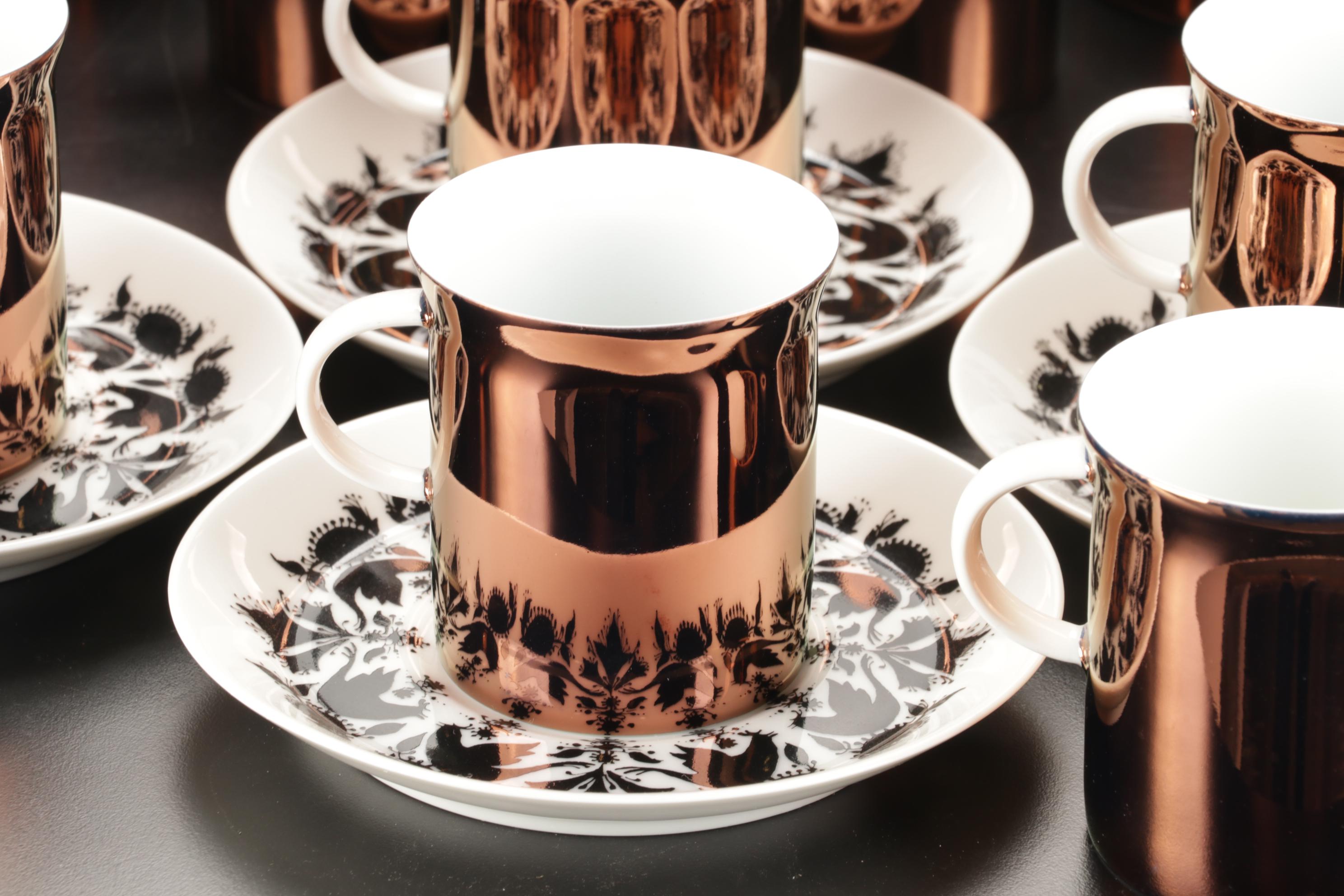 Rosenthal Studio Line "Hilton" Copper Luster Coffee Service, Late 20th Century