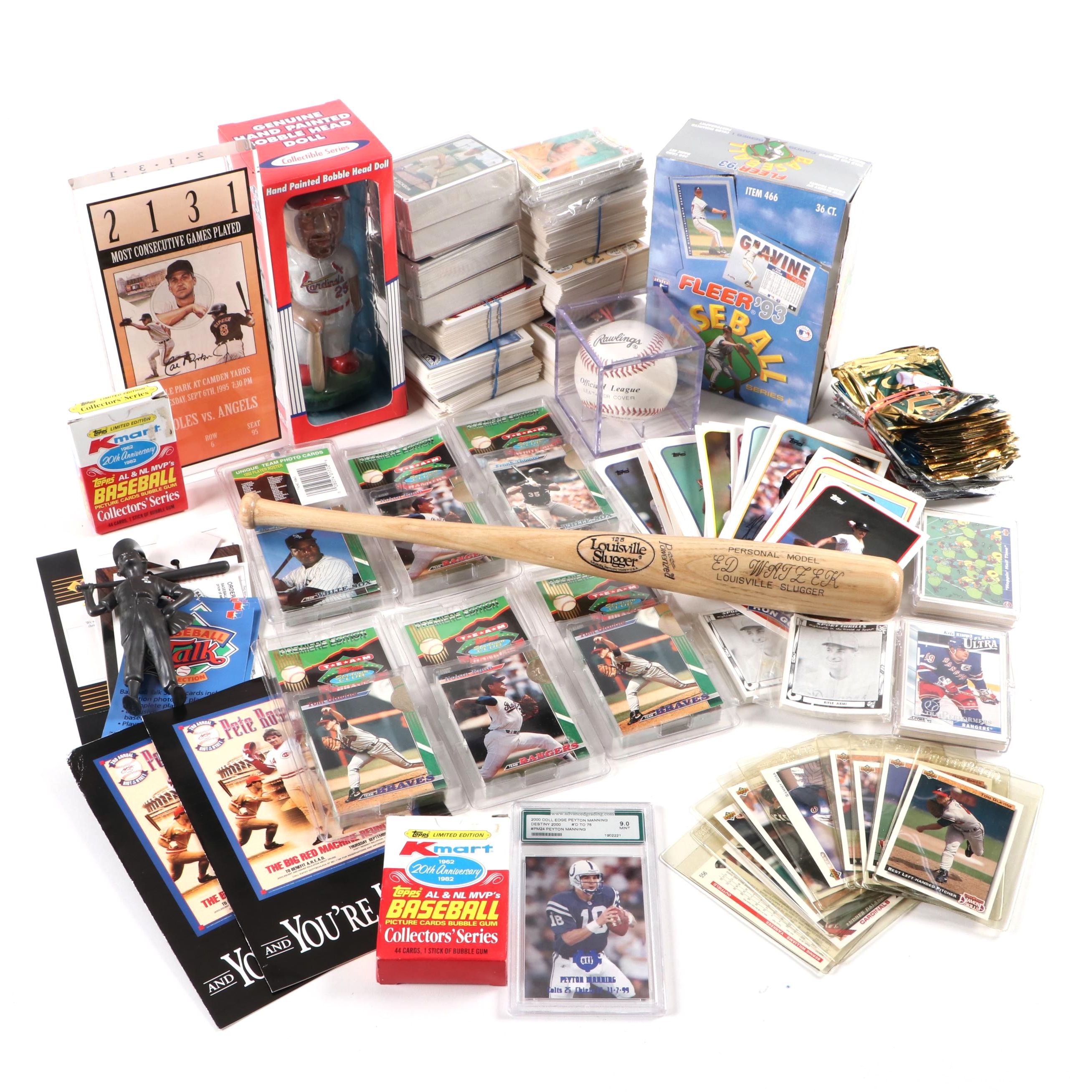 Peyton Manning Limited Football Card with Mark McGwire Bobblehead, and More